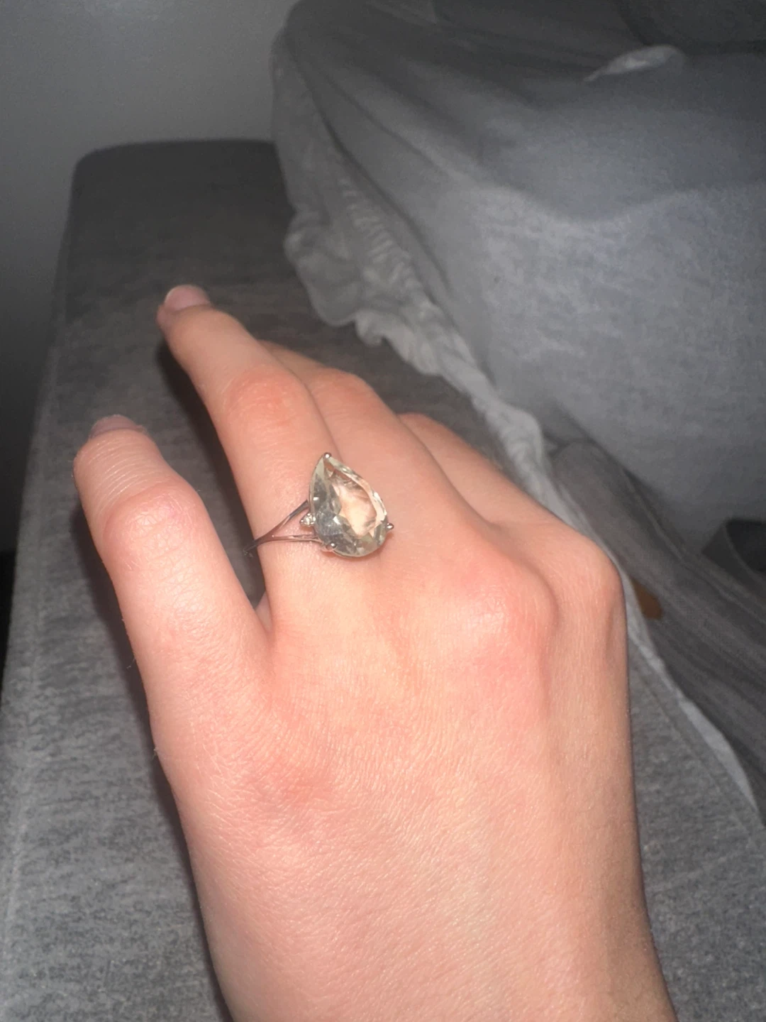 10K KT Pear Cut Ring - photo 2