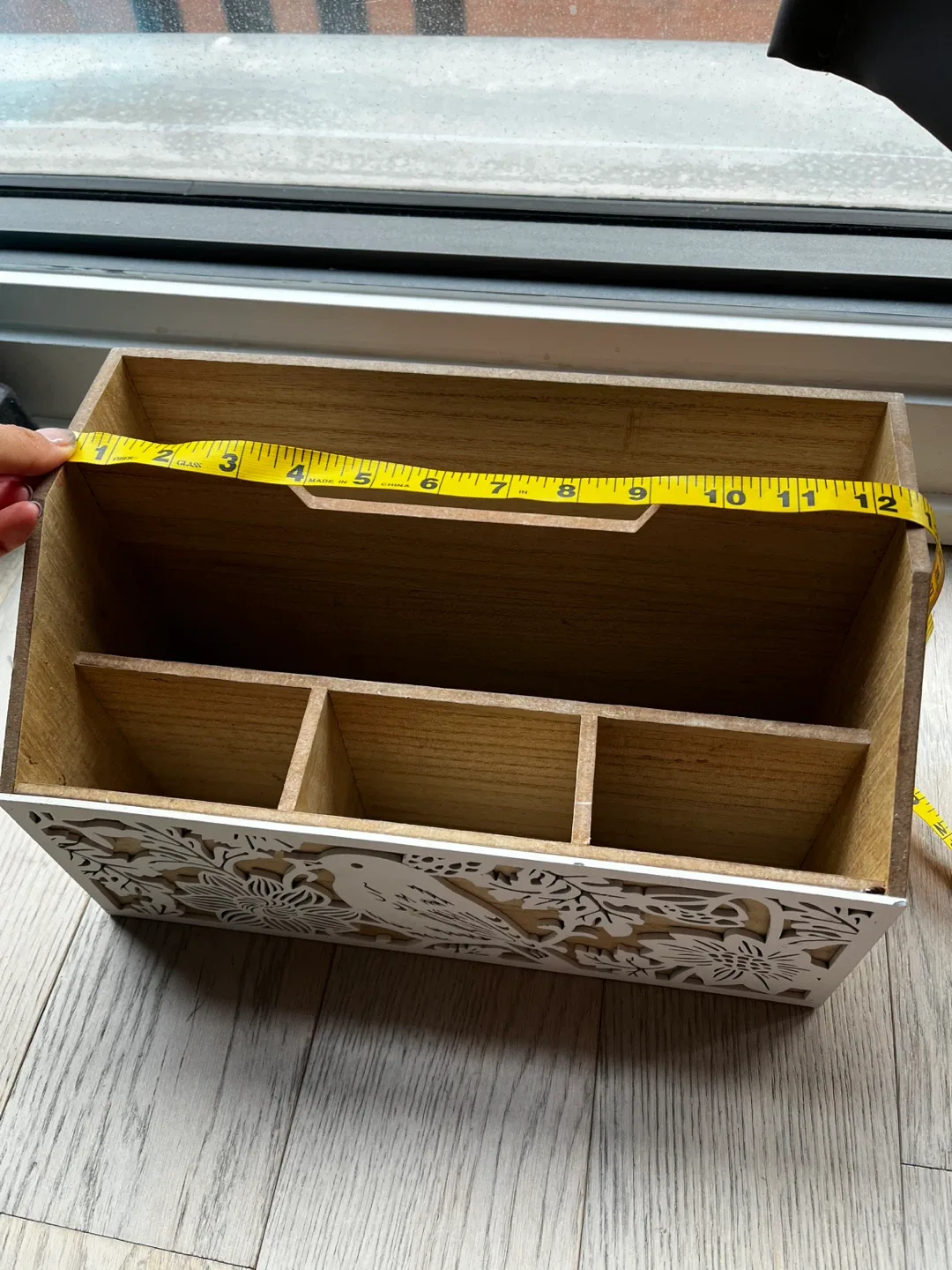 🥕Wooden Desk Organizer with Bird Design image indicator(2)