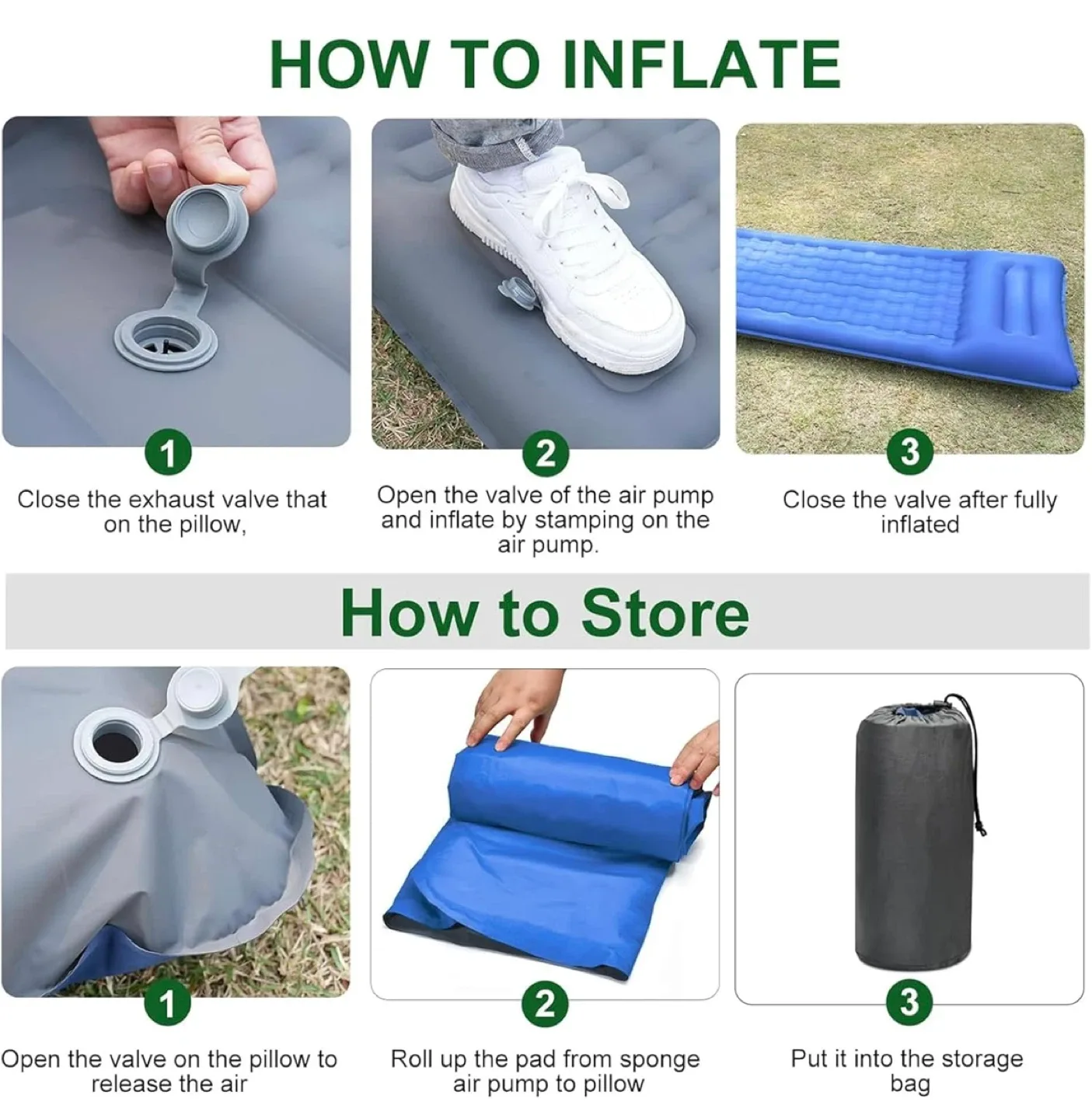 Newoer Self Inflating Camping Sleeping Mattress image indicator(4)