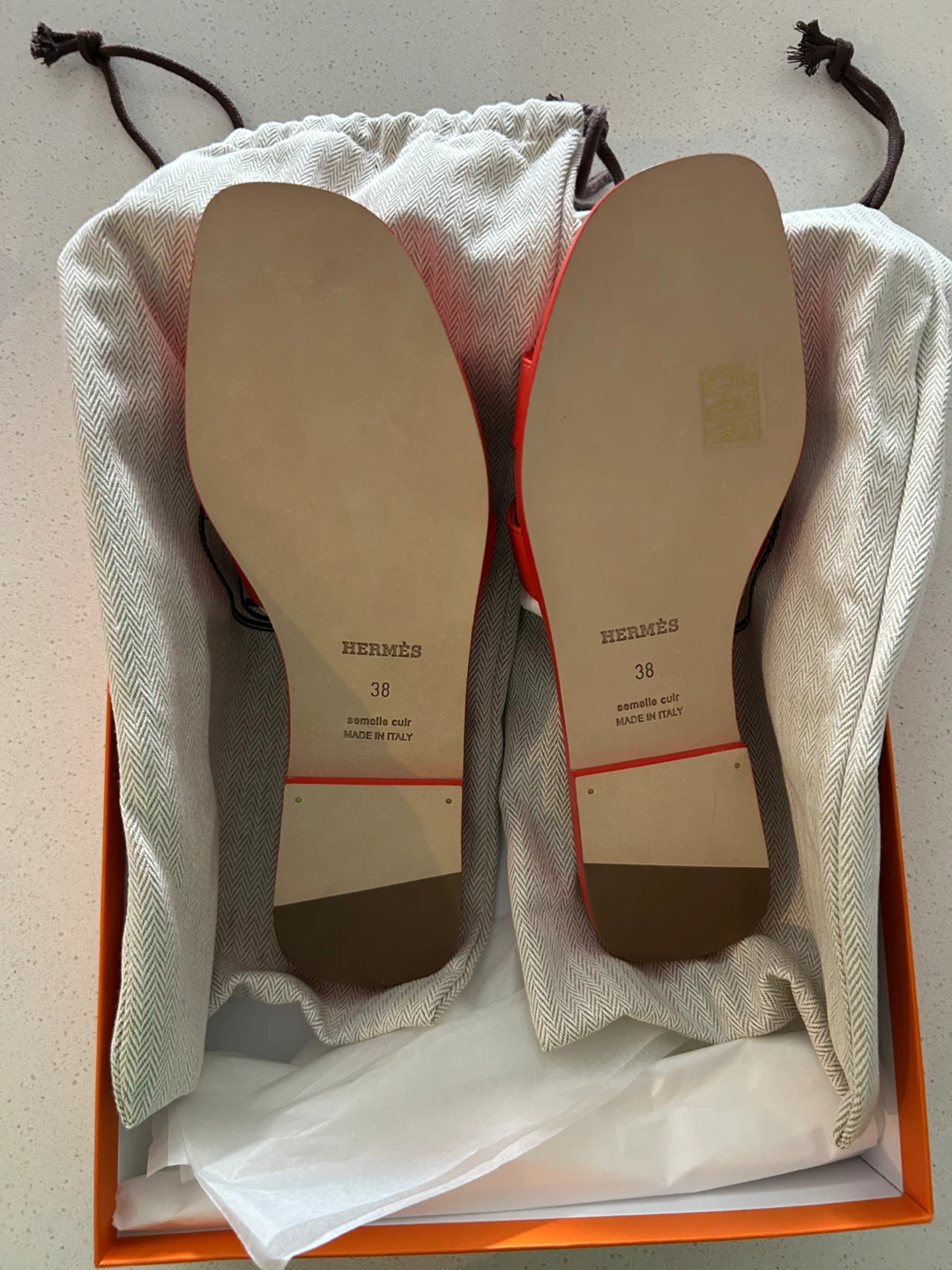 Hermes Oran Sandal Size 38 - Red - photo 4