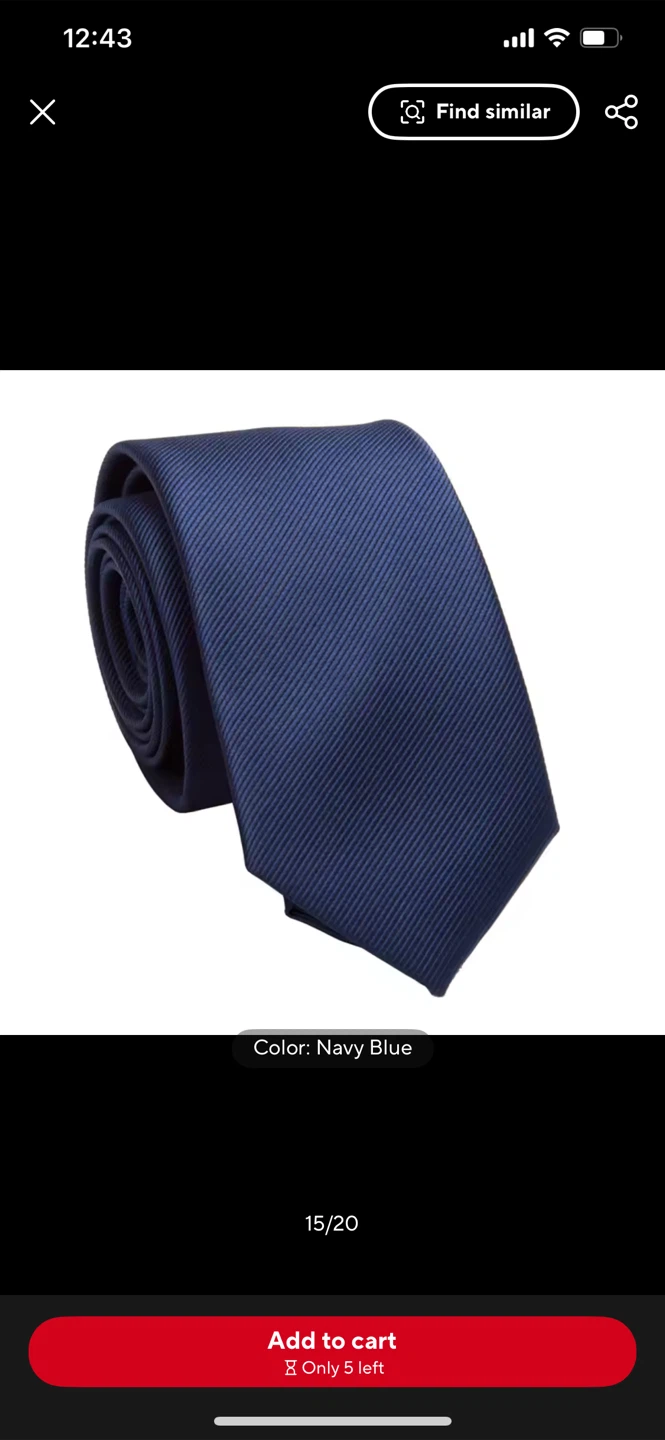 Neckties Navy Blue jacquard slim tie