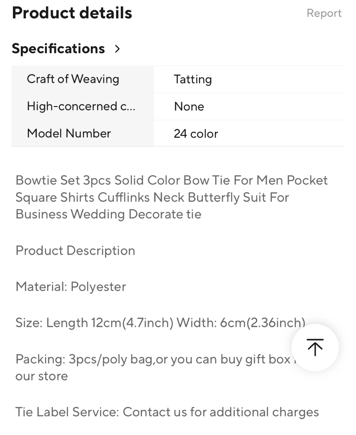 Bow Tie Set 3pcs Black - photo 2