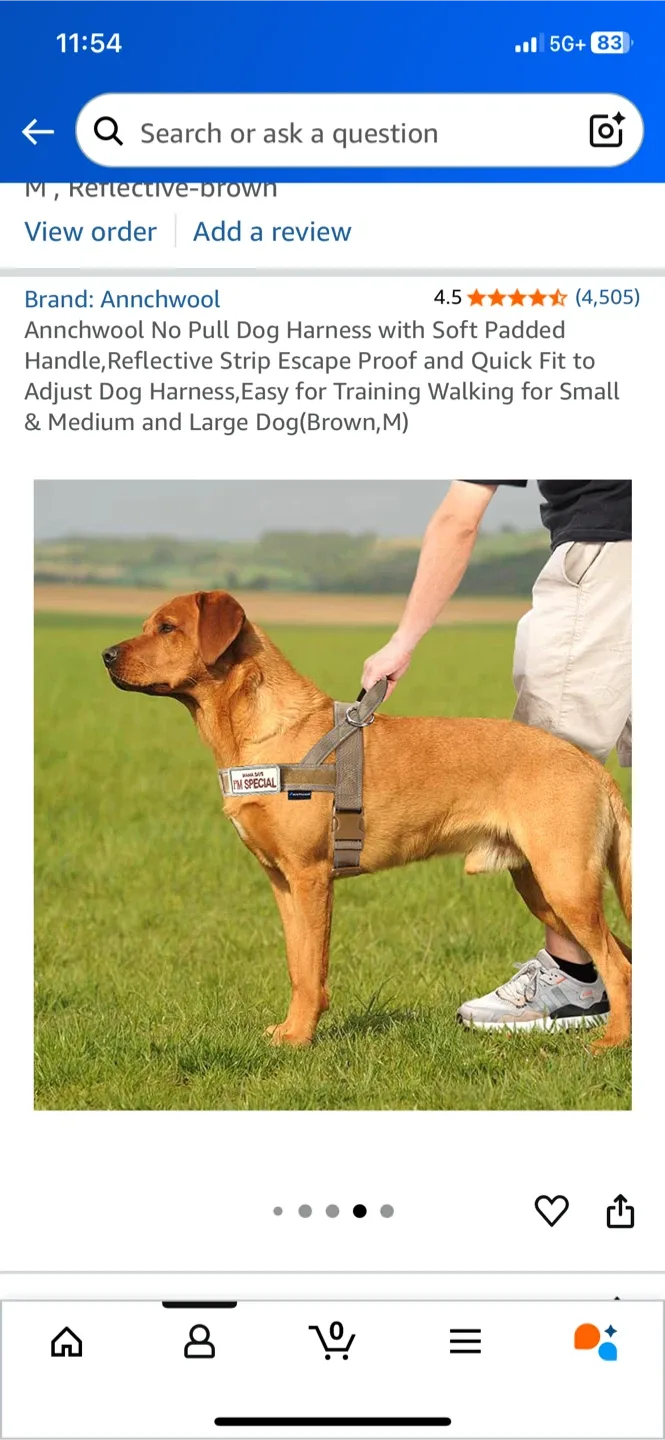Annchwool No Pull Dog Harness (M) image indicator(2)