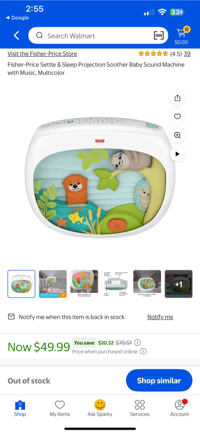 Fisher-Price Settle & Sleep Projection Soother - photo 4