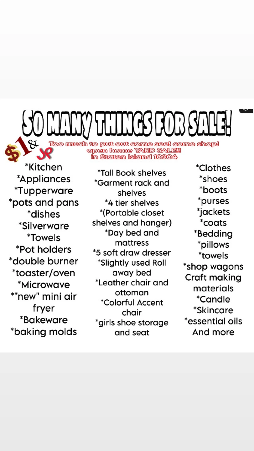 Yard Sale - Kitchen, Appliances, Furniture & More!