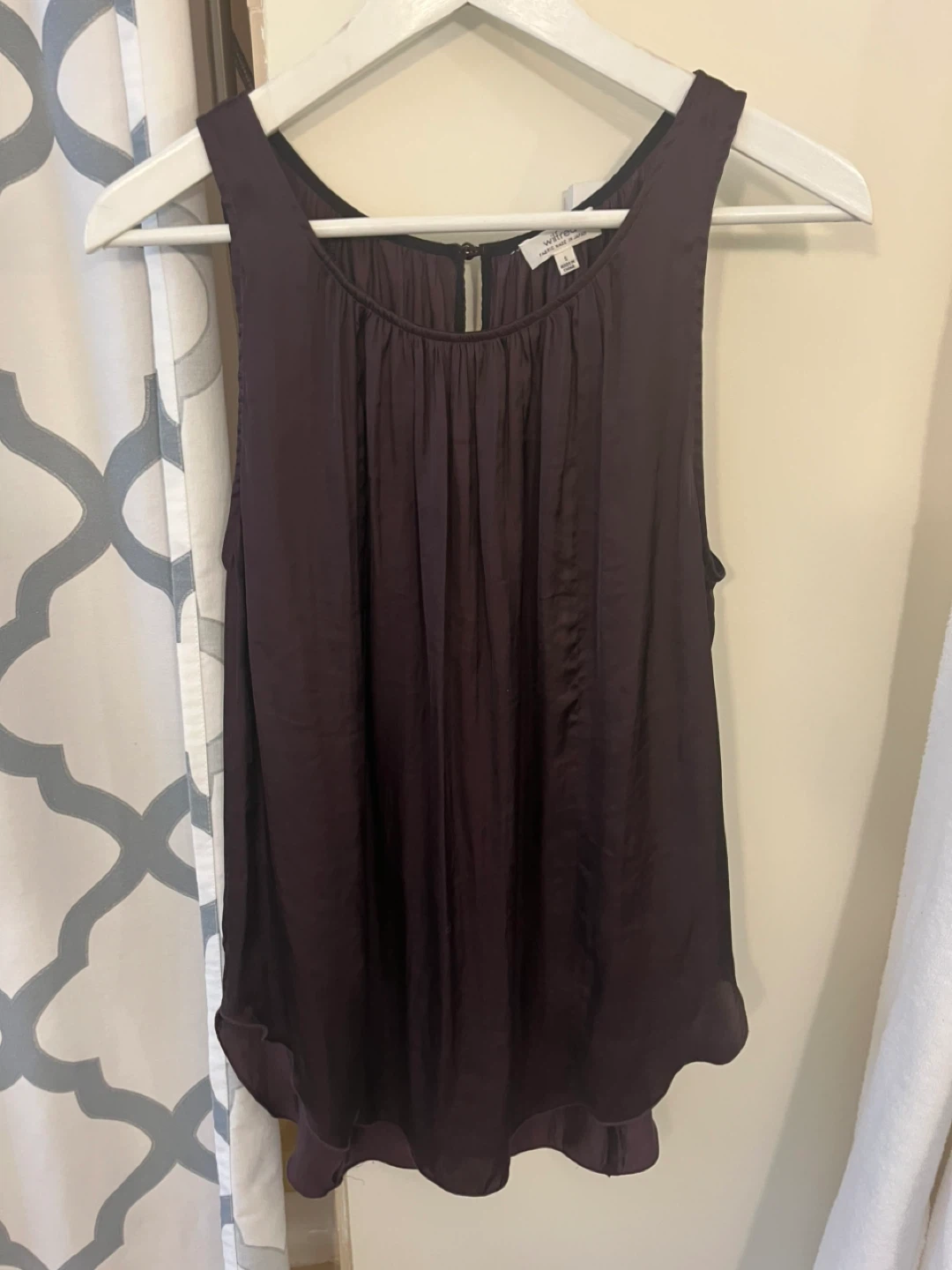Lovely plum Wilfred Silk Trim Tank Top