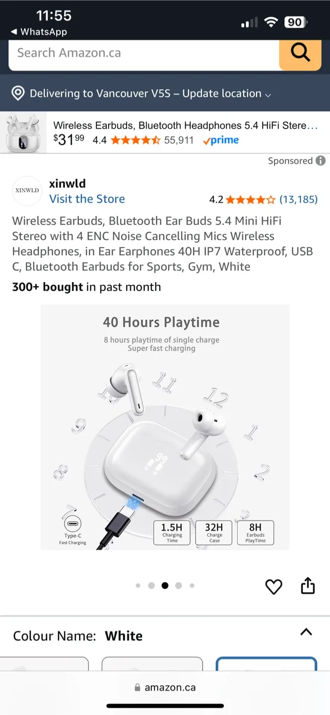 Wireless Bluetooth Earbuds - White image indicator(6)