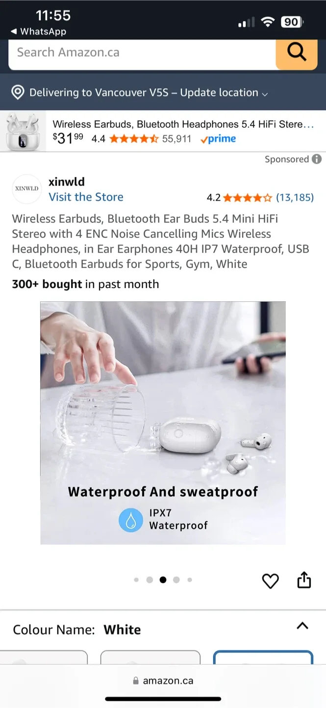 Wireless Bluetooth Earbuds - White image indicator(7)