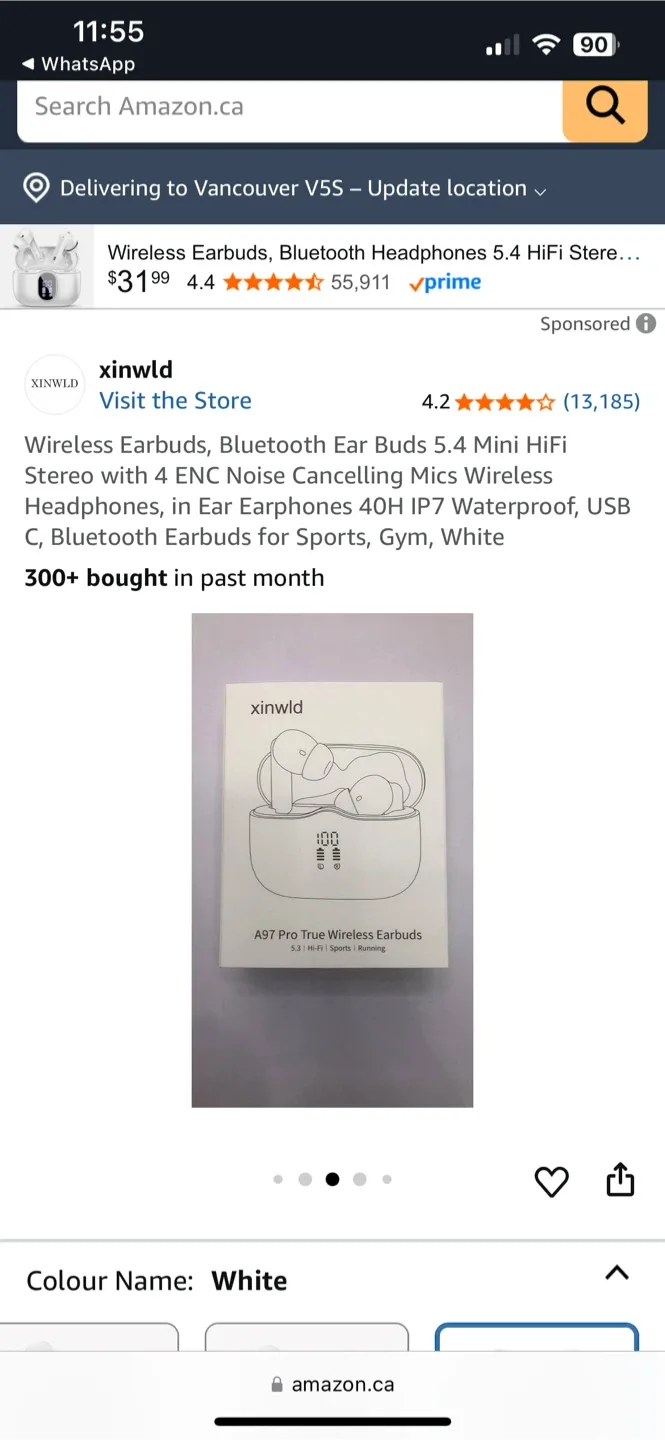 Wireless Bluetooth Earbuds - White image indicator(8)