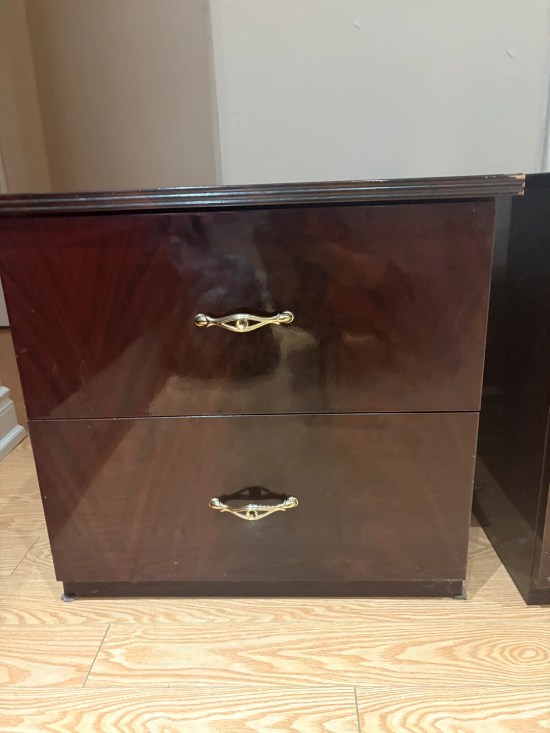 Wardrobes and Pair of Wood Veneer Nightstands - photo 4