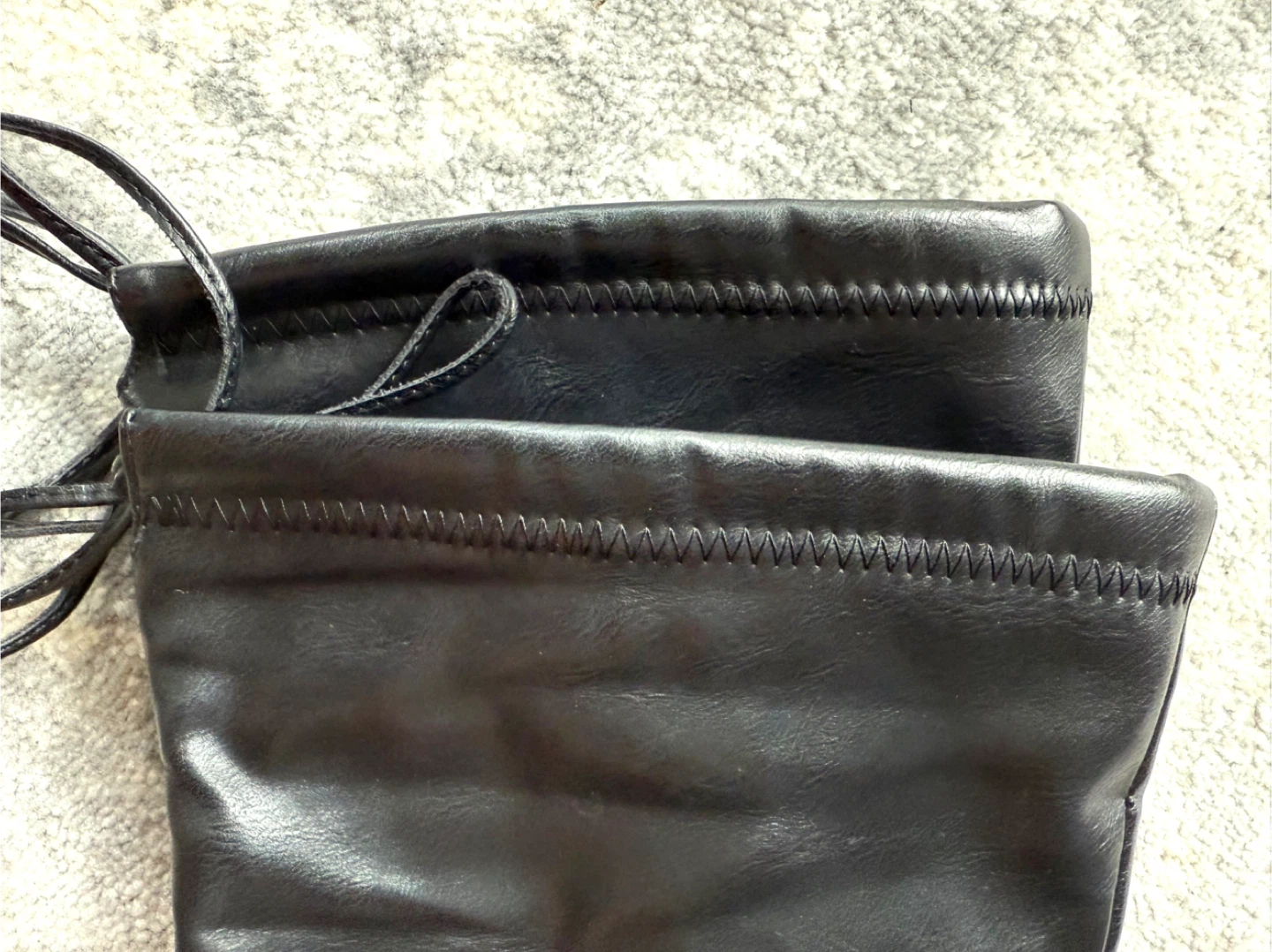 Faux Leather Over-the-knee Black Boots, Size 8 - photo 5