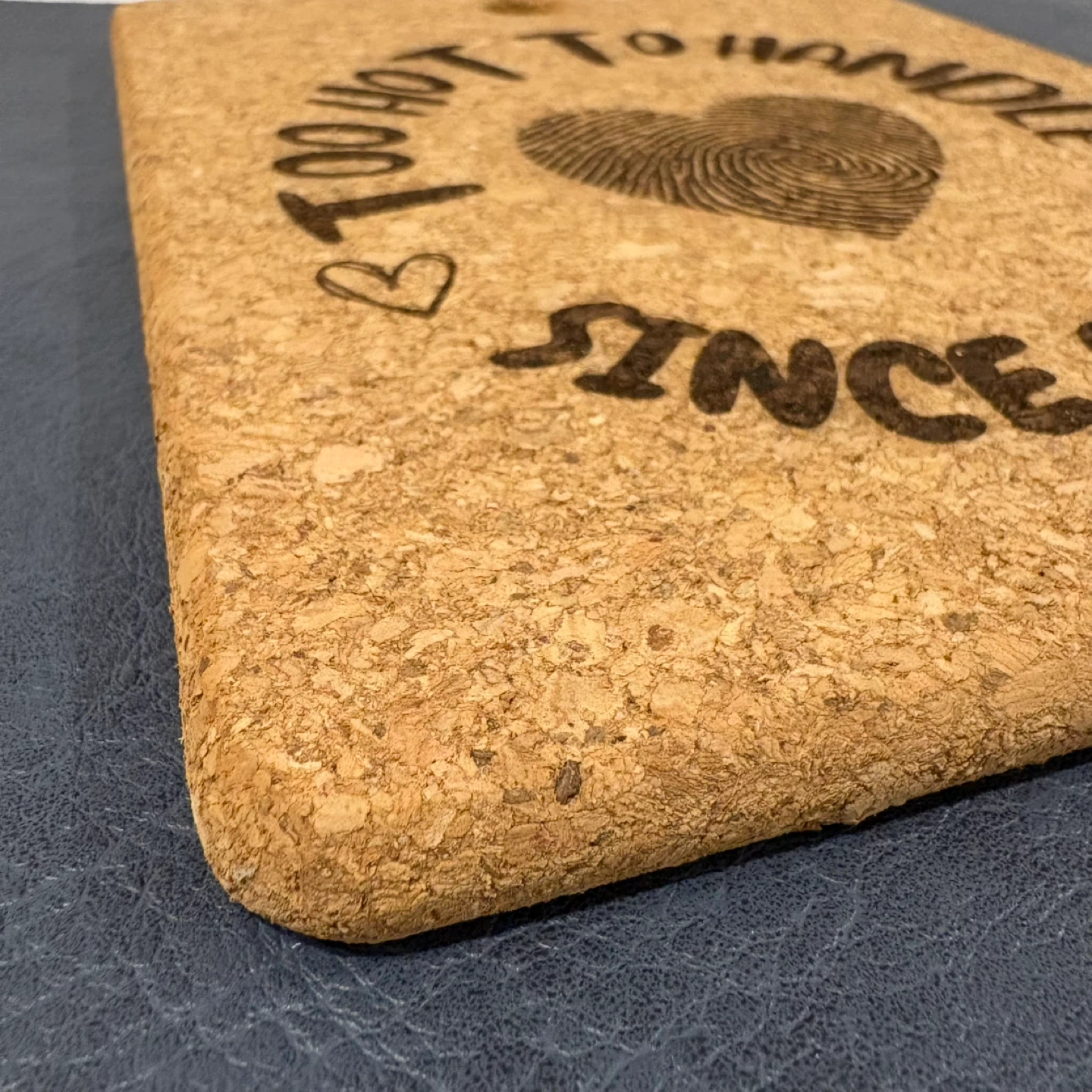 🥕 Personalized Too Hot To Handle Cork Trivet - photo 3
