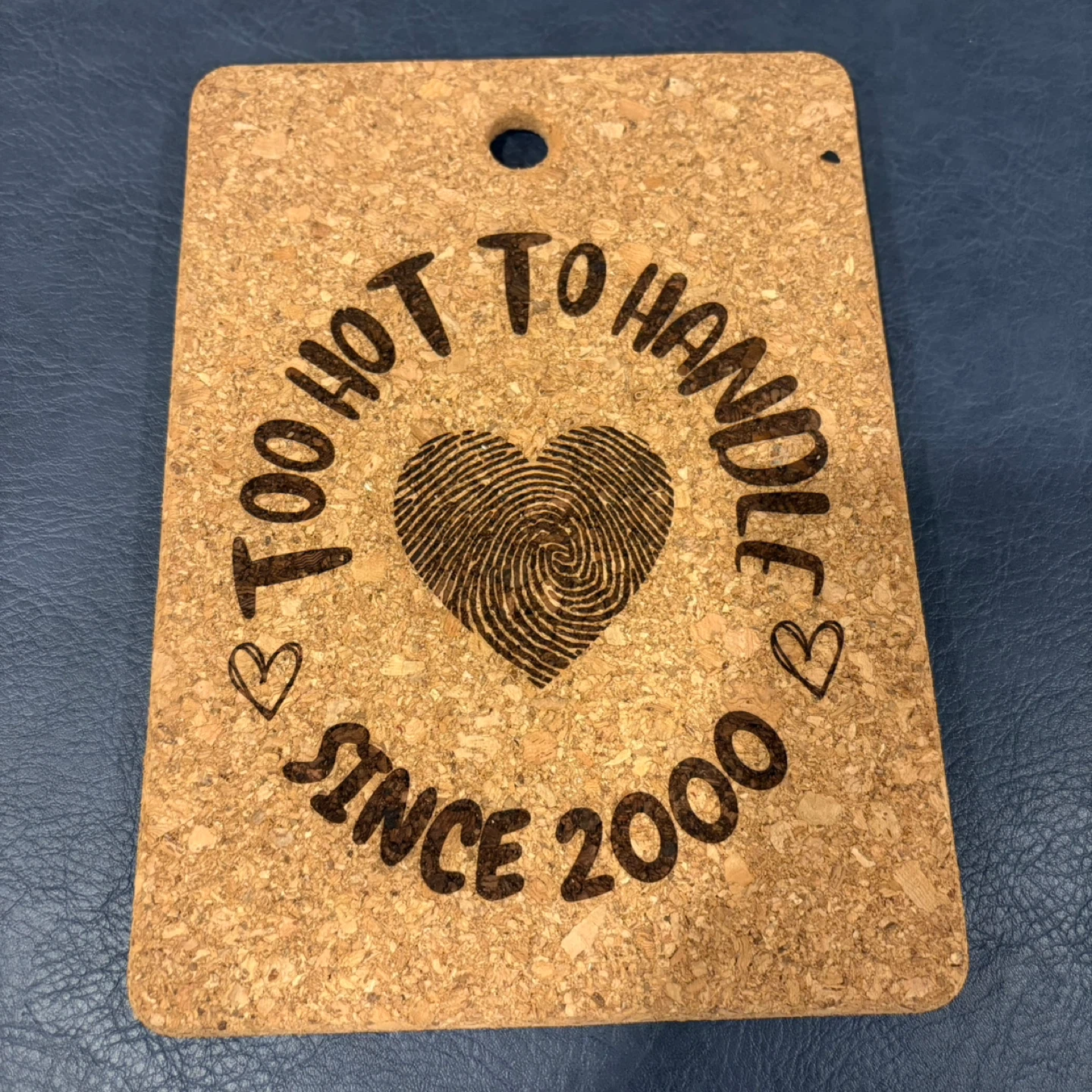 🥕 Personalized Too Hot To Handle Cork Trivet