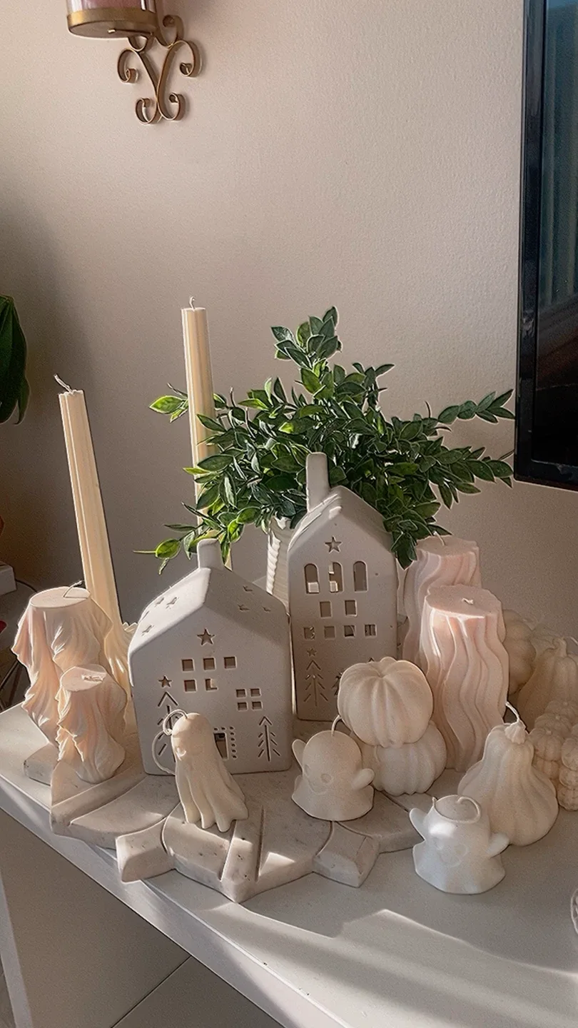 Ceramic House Candle Holders thumbnail