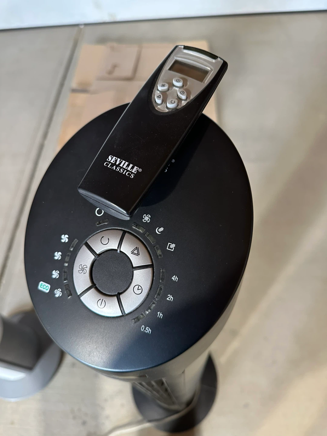 Two Seville Classics Tower Fans with Remote