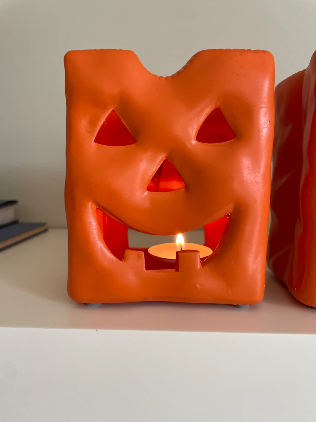 🥕Hallowe’en Pumpkin Ceramic Tea Light Holders - photo 3