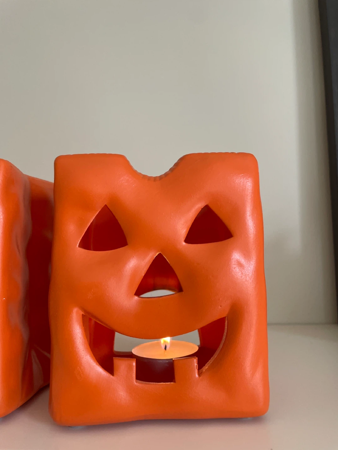 🥕Hallowe’en Pumpkin Ceramic Tea Light Holders - photo 5