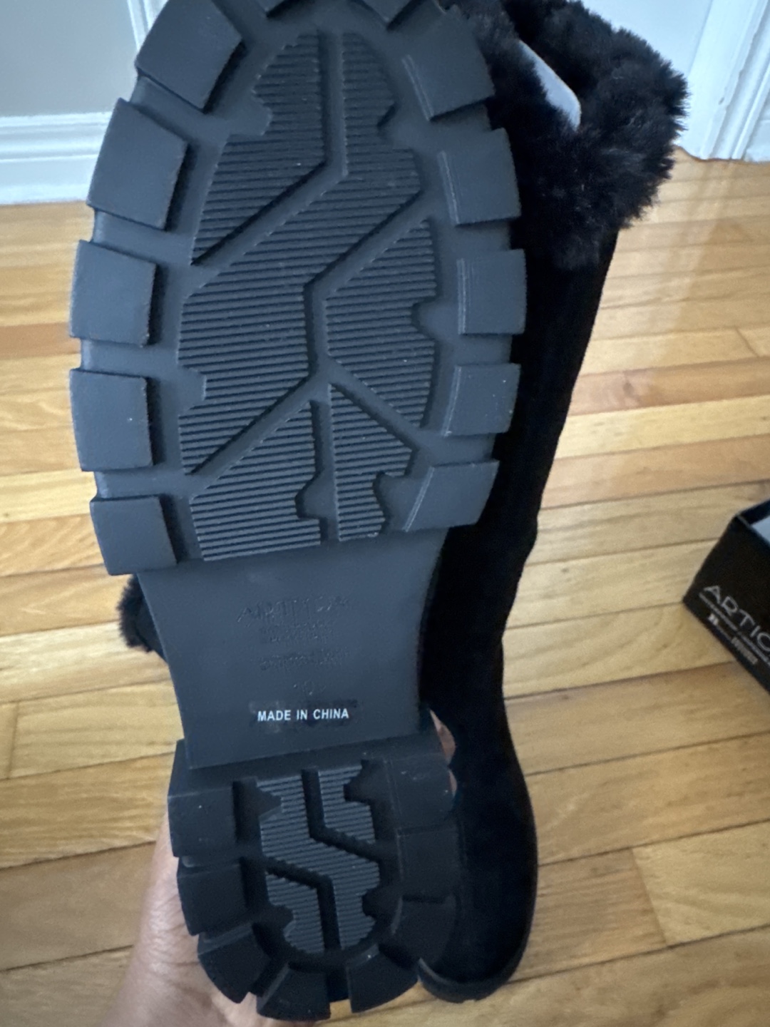 Artic Black Suede & Fur Winter Boots - Size 10 - photo 2