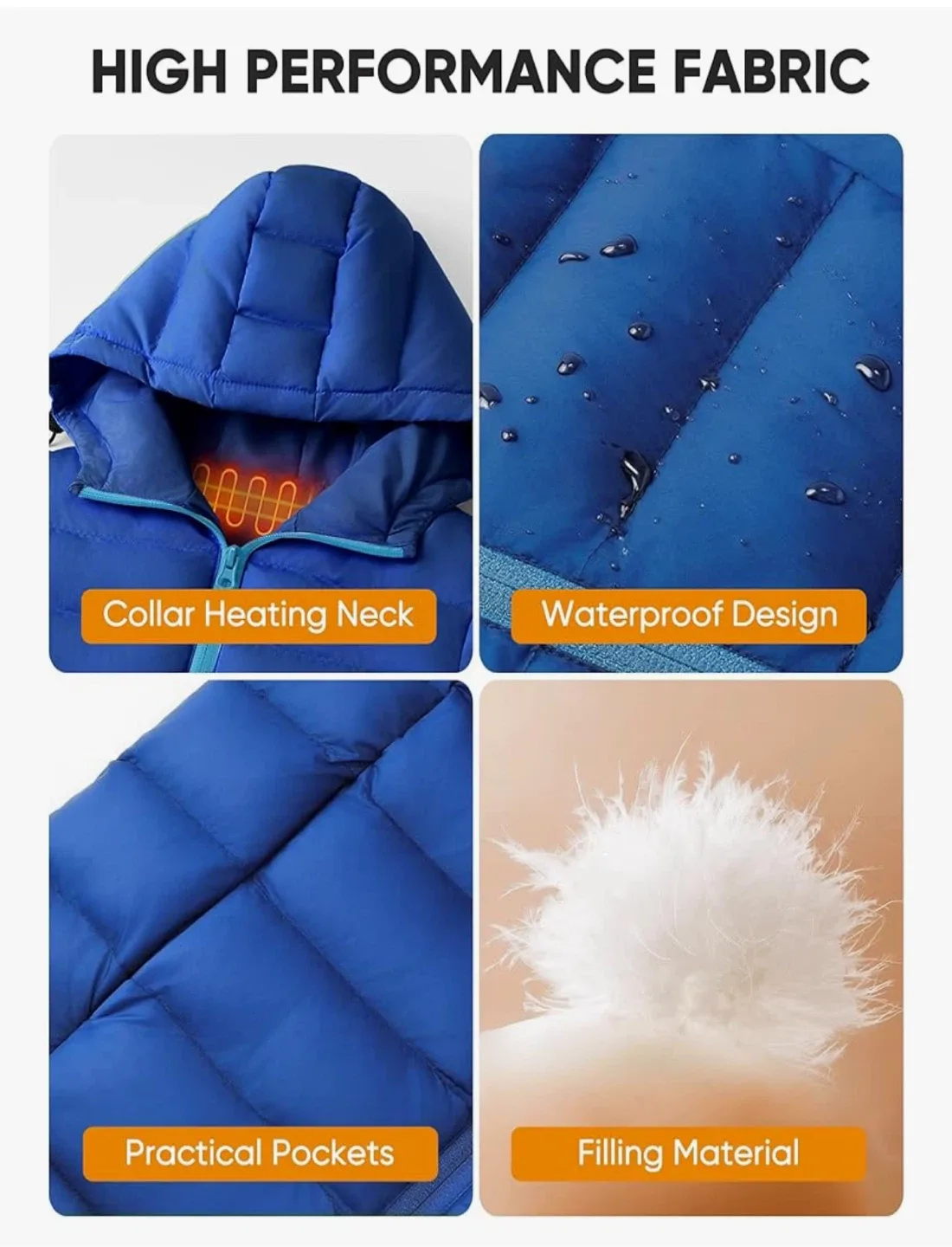 New! Orrnikko Kids Heated Jacket - Blue image indicator(4)