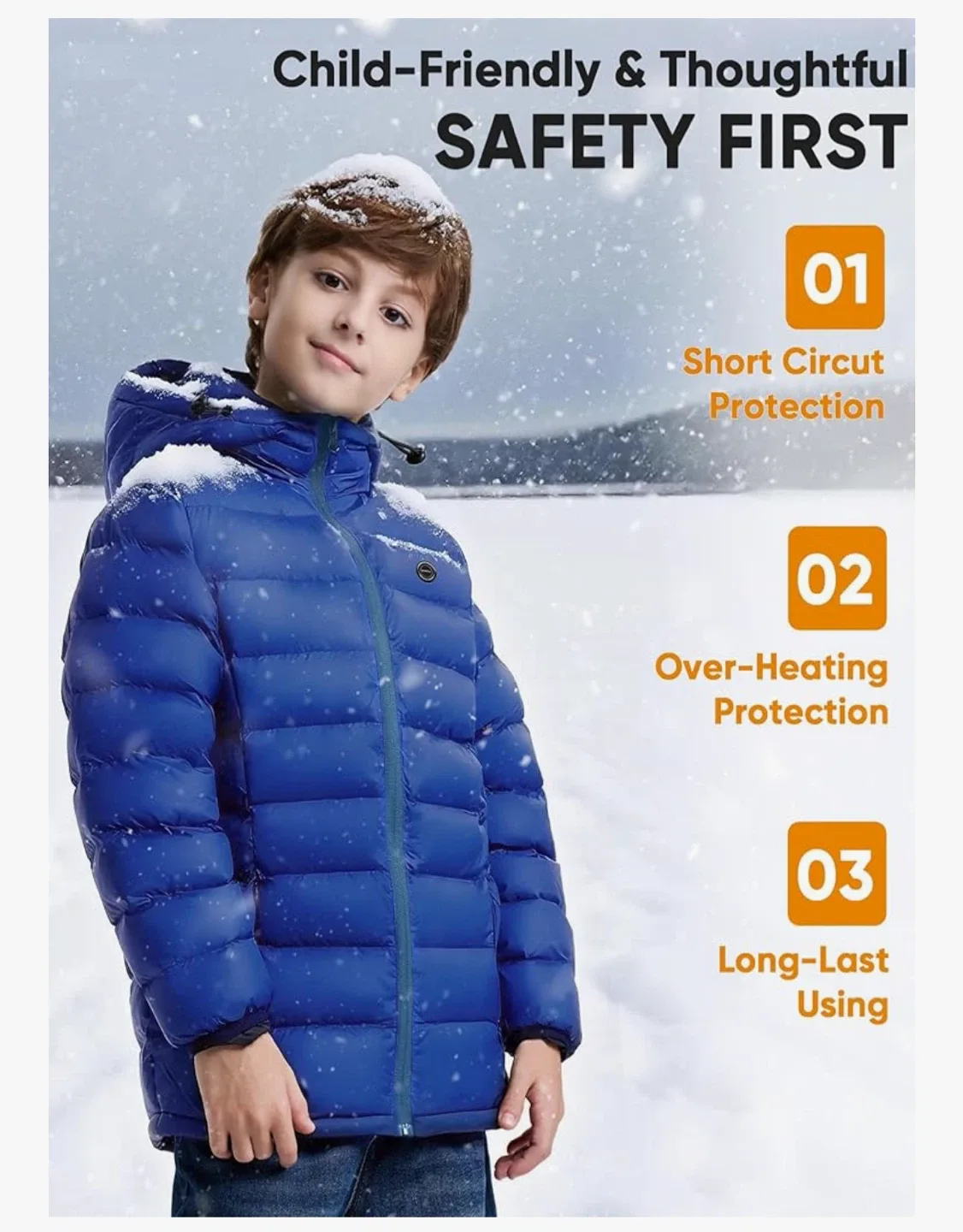 New! Orrnikko Kids Heated Jacket - Blue image indicator(6)