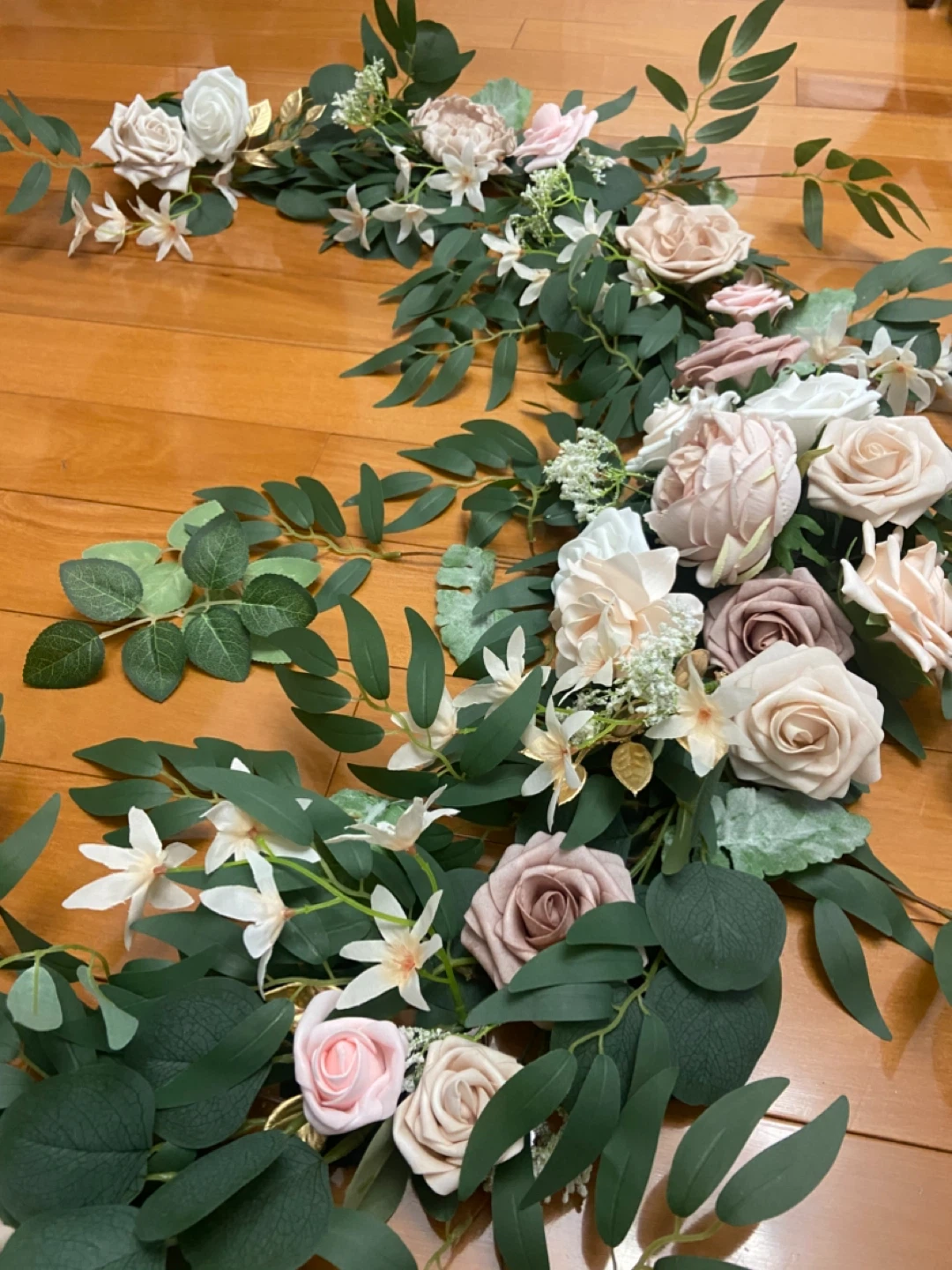 Floral Garland with Roses and Greenery - photo 2