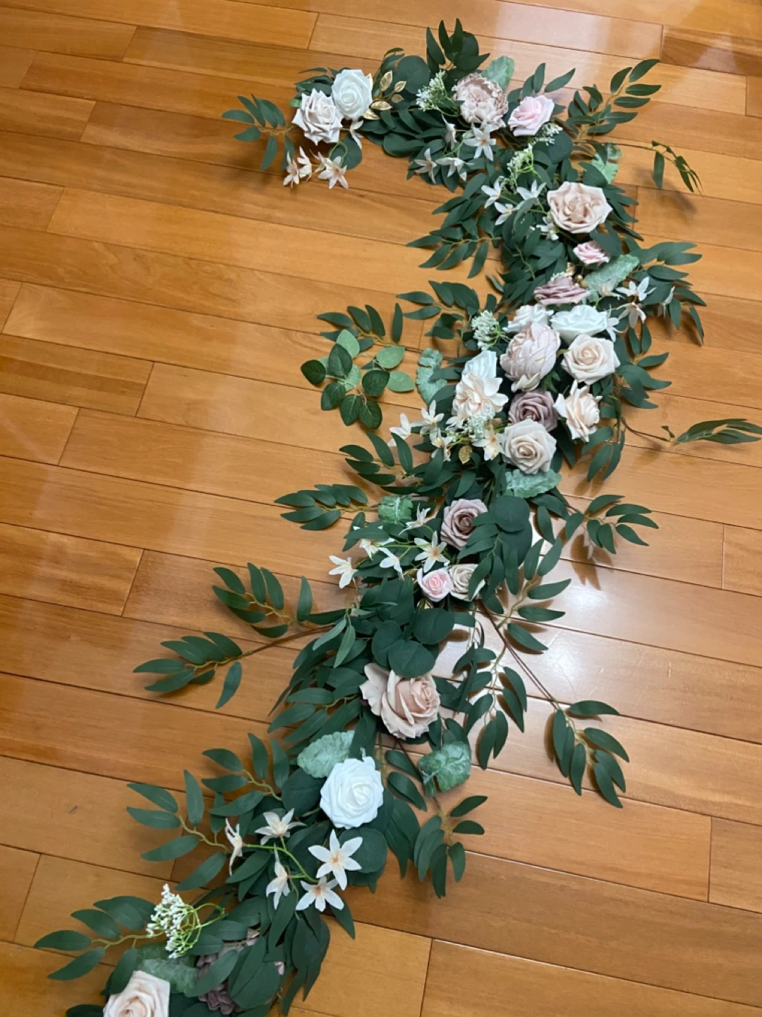 Floral Garland with Roses and Greenery - photo 3