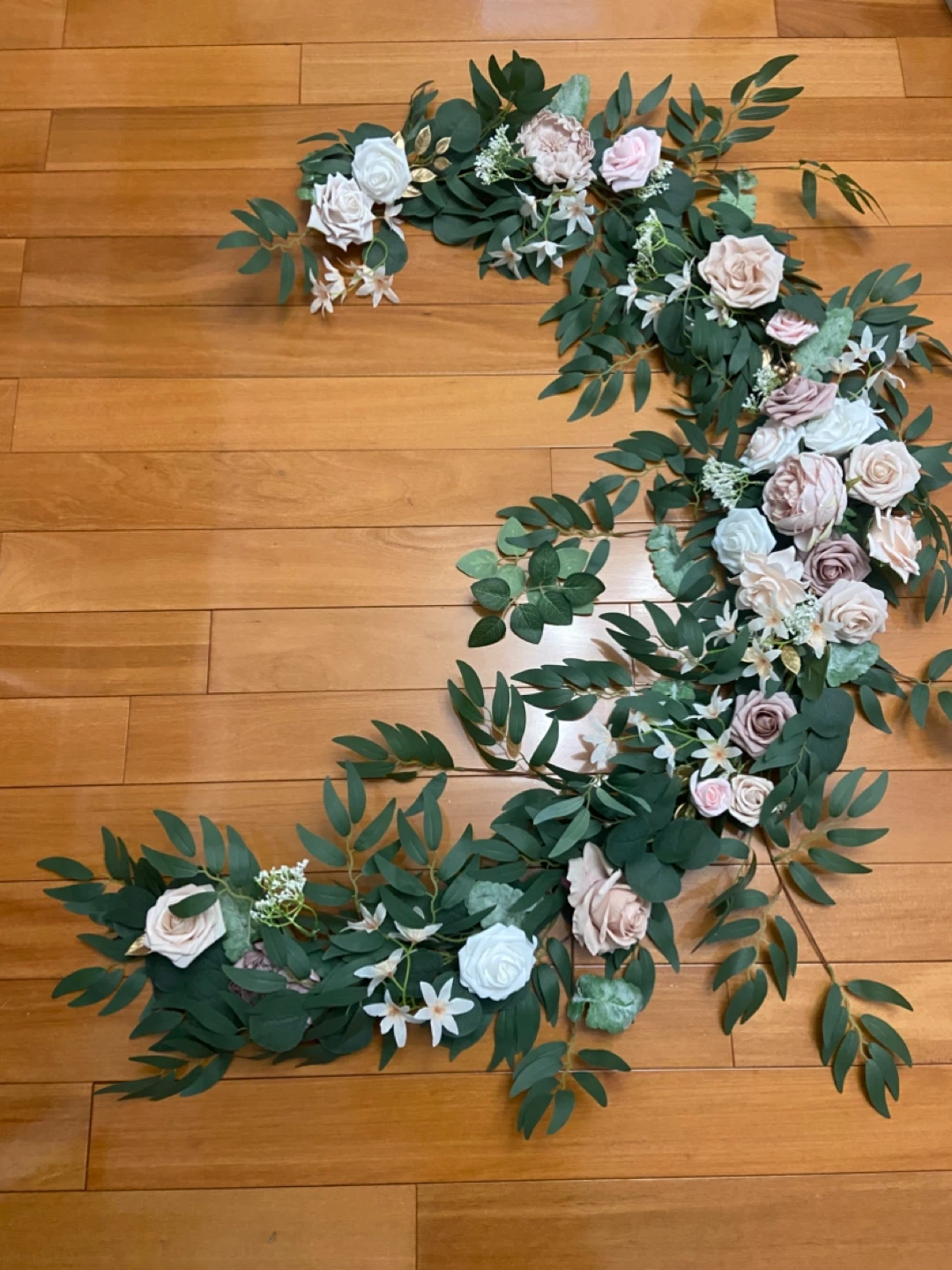 Floral Garland with Roses and Greenery