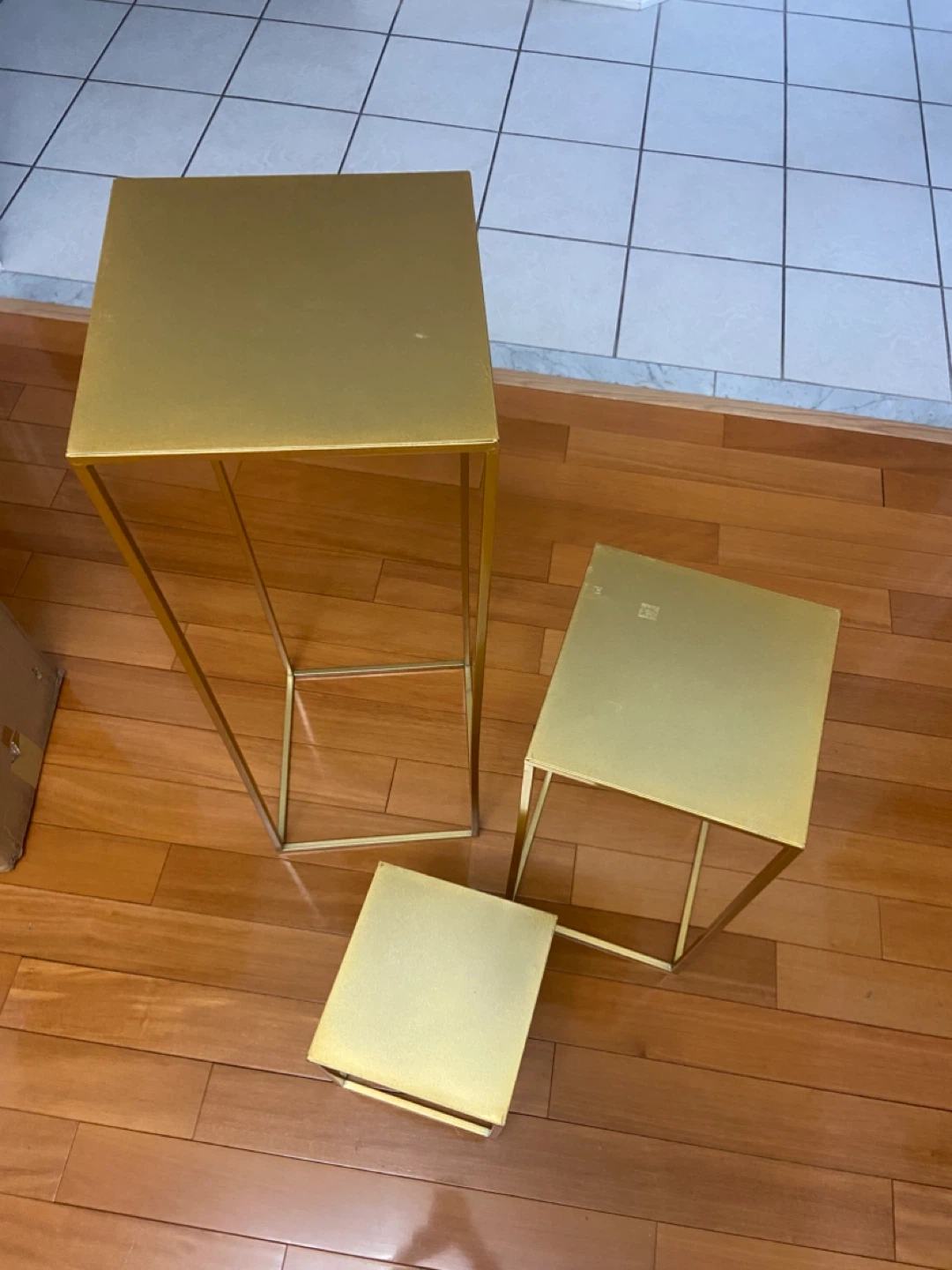 Gold Metal Plant Stands - Set of 3 - photo 3