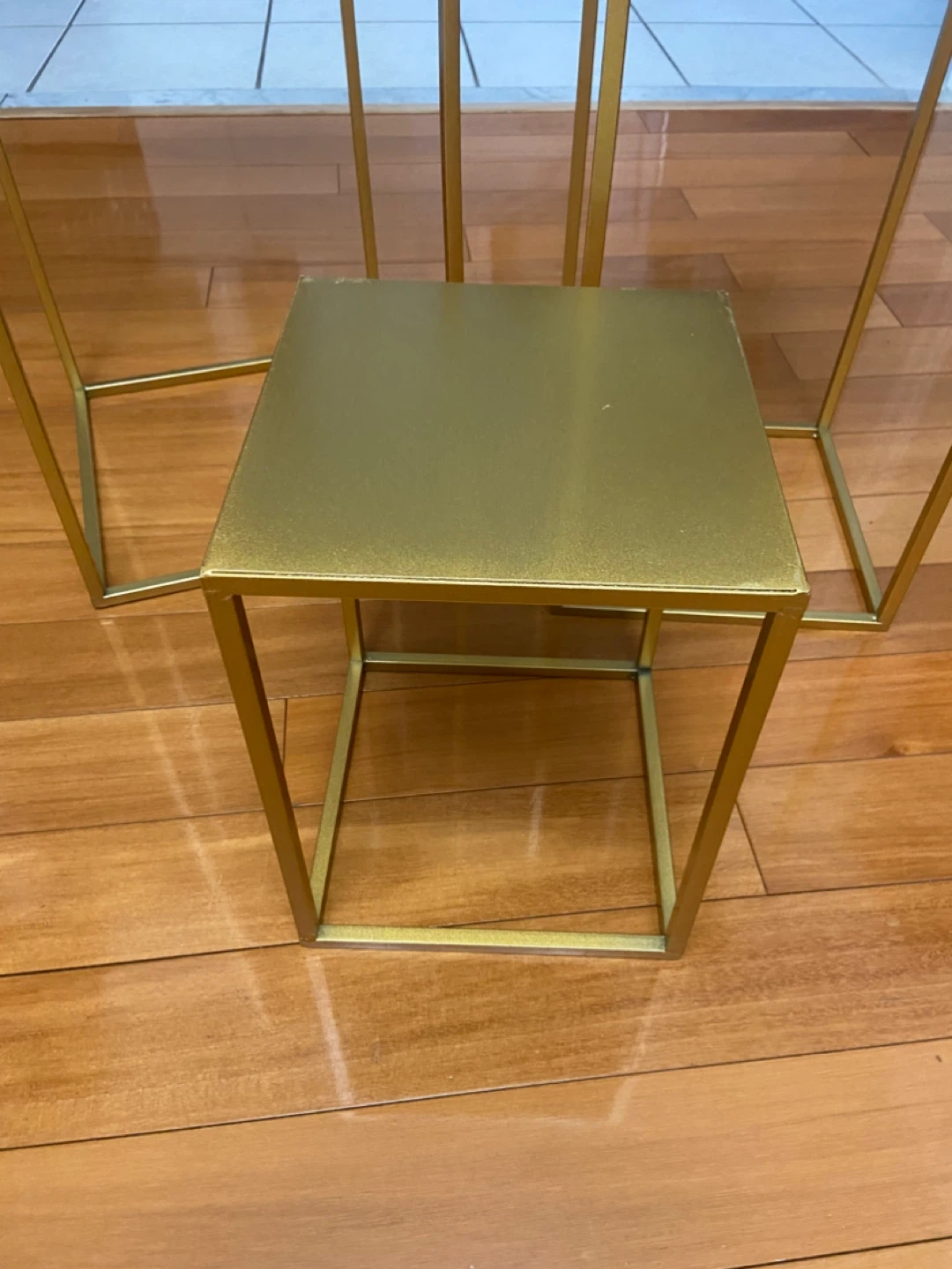 Gold Metal Plant Stands - Set of 3 - photo 4