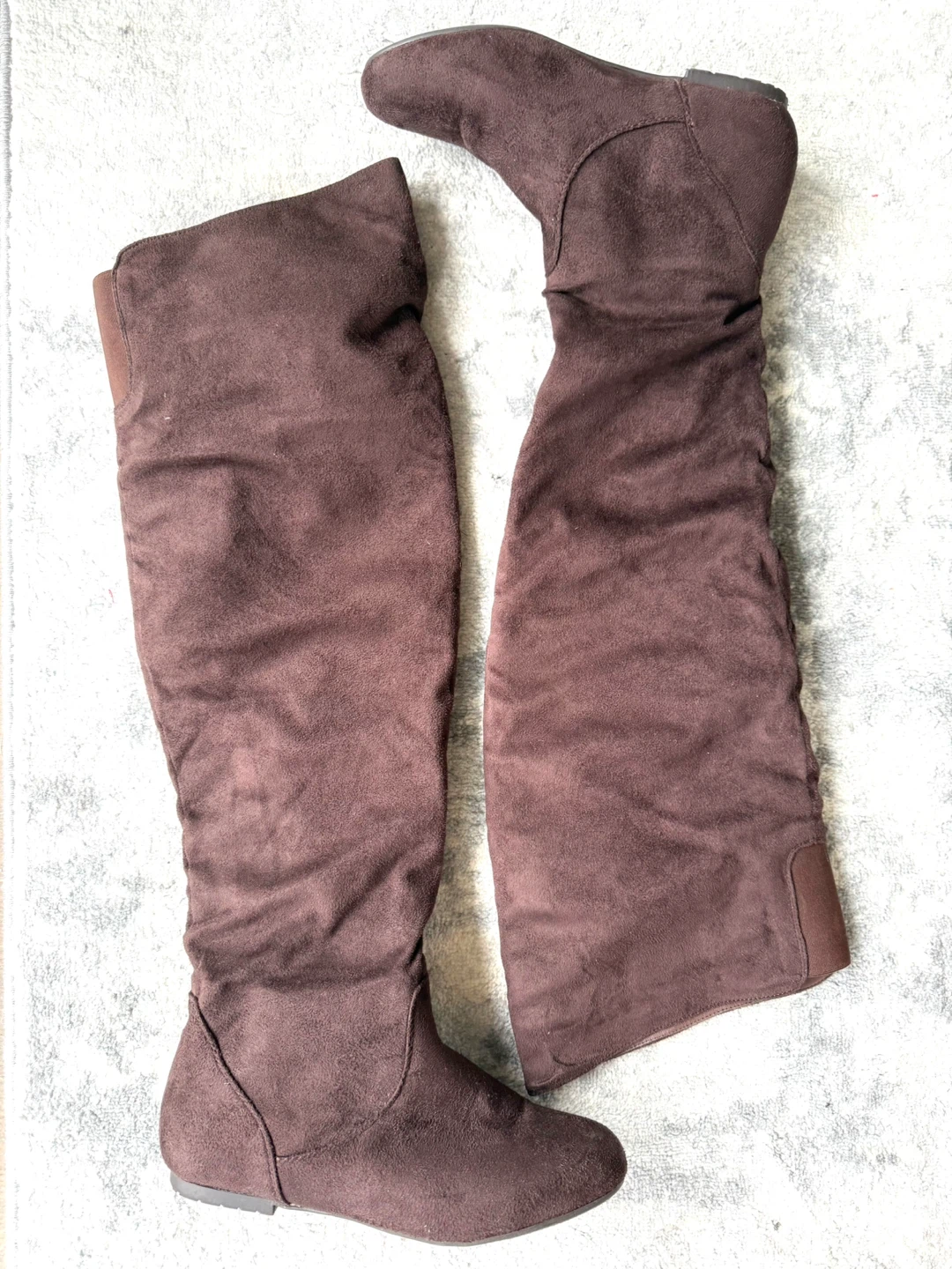Brown Suede Over-the-Knee Boots, Size 8.5 - photo 2