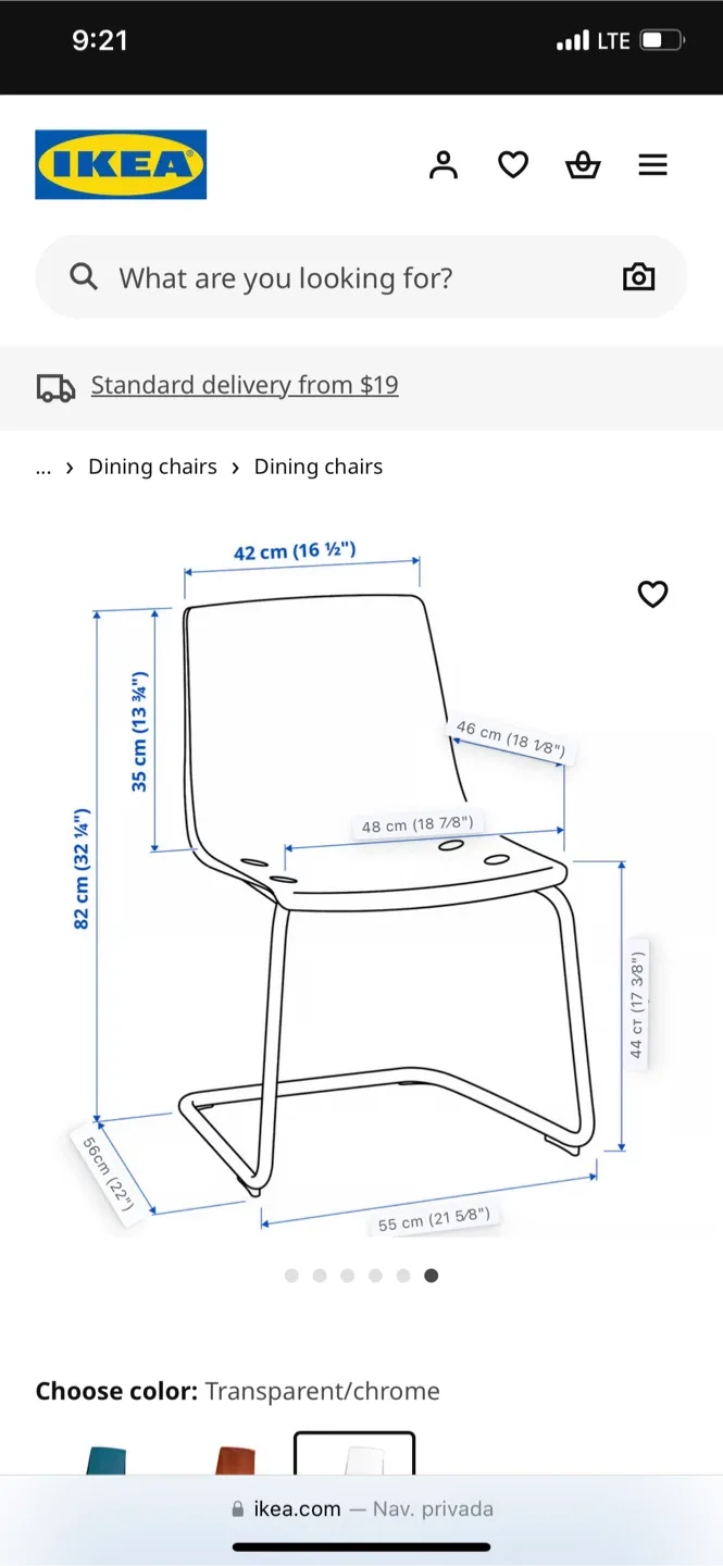2 IKEA TOBIAS Chair - Transparent/Chrome image indicator(3)