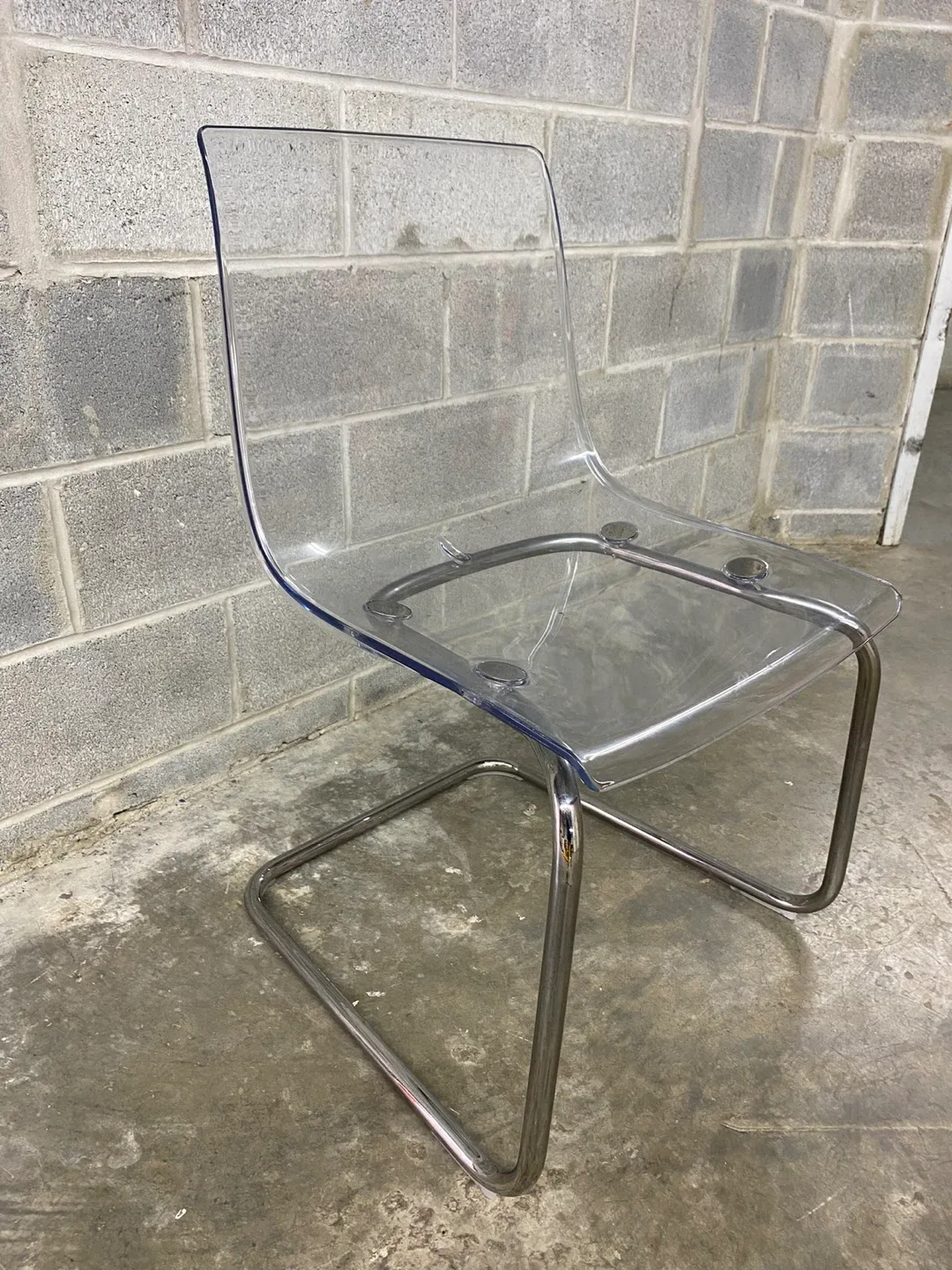 2 IKEA TOBIAS Chair - Transparent/Chrome image indicator(4)