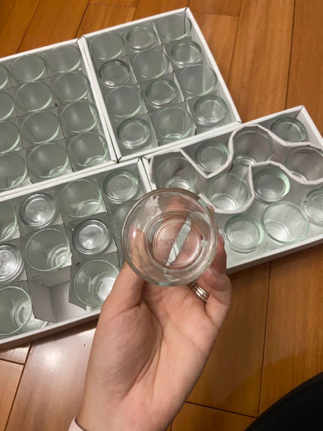 Set of Small Glass Votive Candle Holders - photo 4