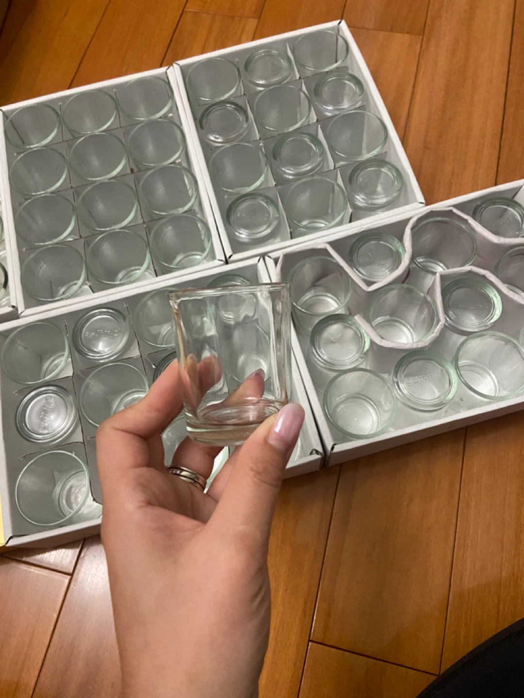 Set of Small Glass Votive Candle Holders - photo 3