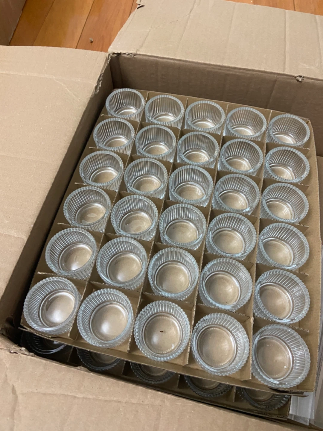 Small Clear Glass Candle Holders (Bulk) - photo 4