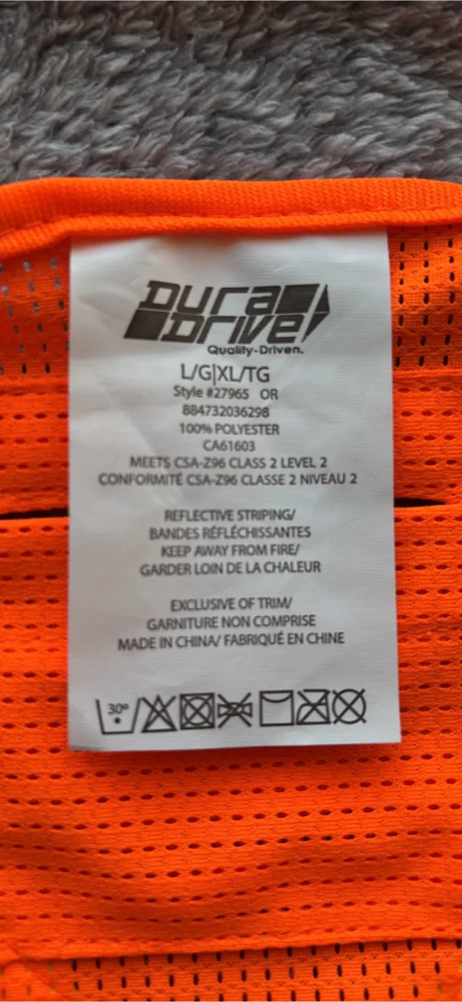 Dura Drive Safety Vest - Size L/G|XL/TG image indicator(2)