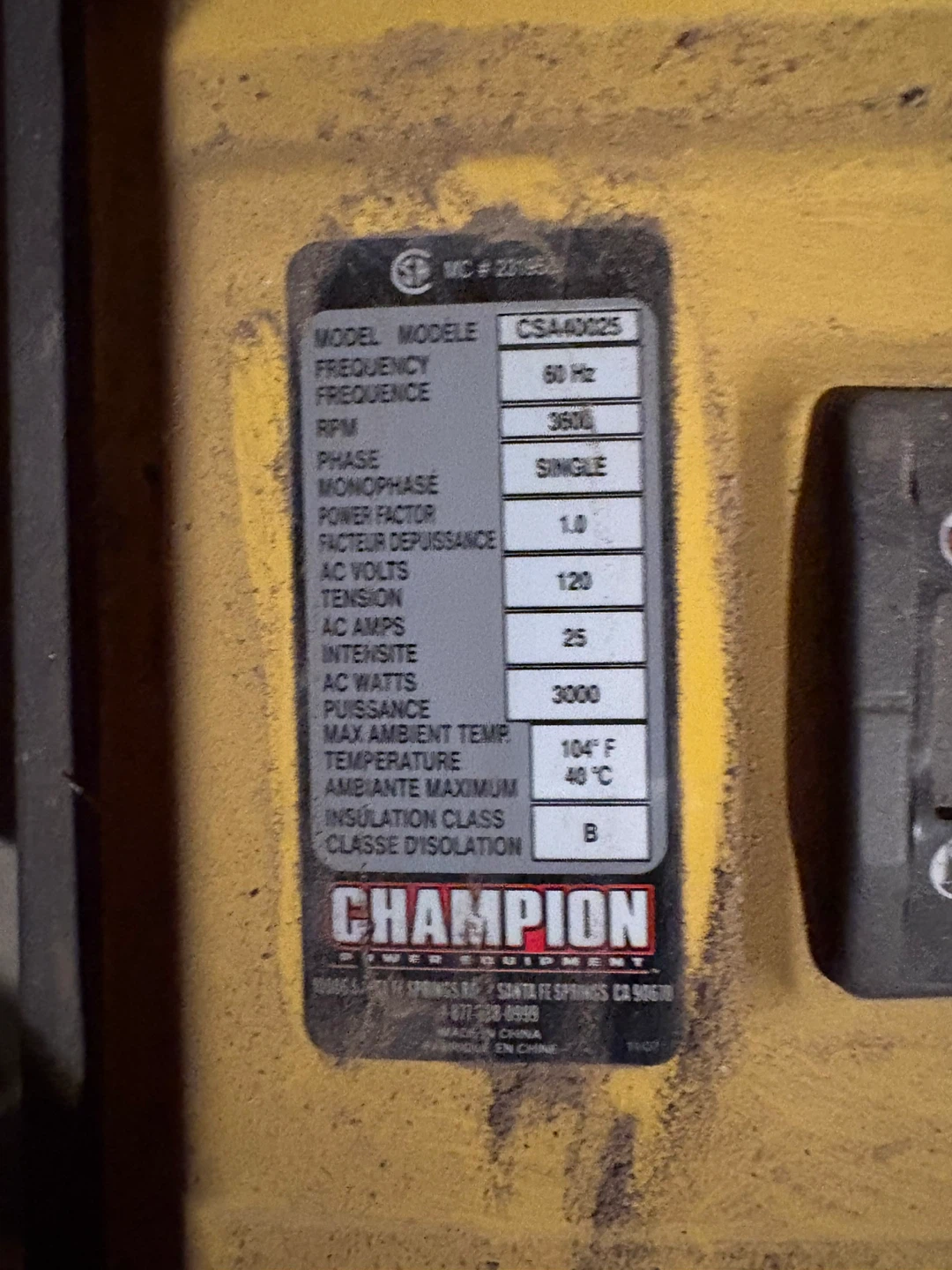 Champion Power Equipment 3500W Generator