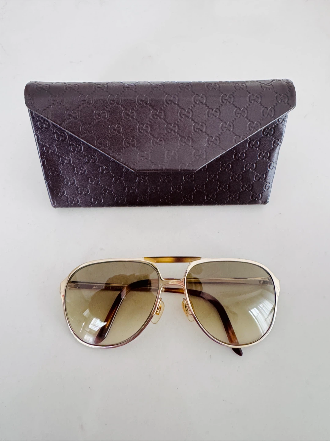 Gucci Aviator Sunglasses with Case