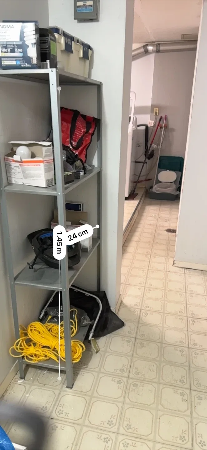 Metal Shelf Unit - 1.45m x 24cm image indicator(3)