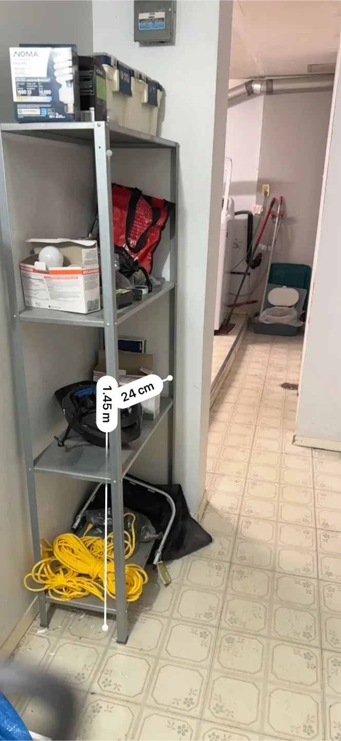 Metal Shelf Unit - 1.45m x 24cm image indicator(4)