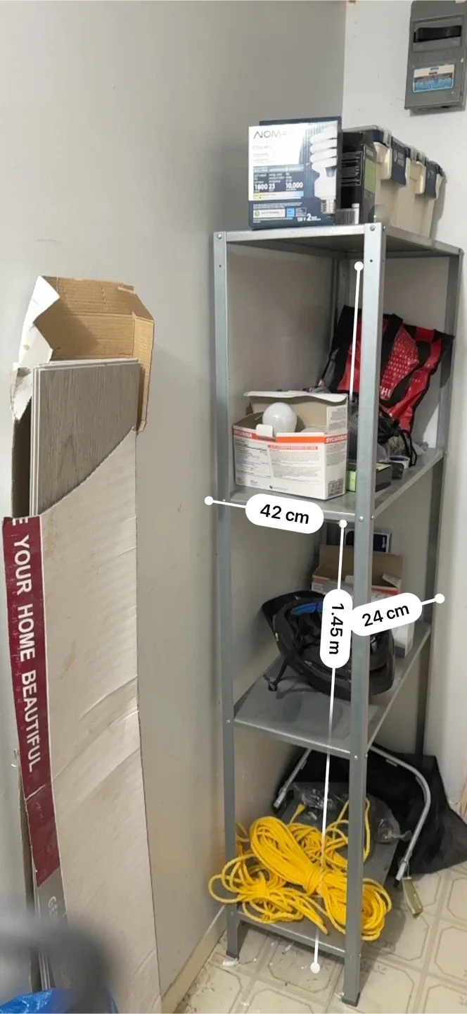 Metal Shelf Unit - 1.45m x 24cm image indicator(5)