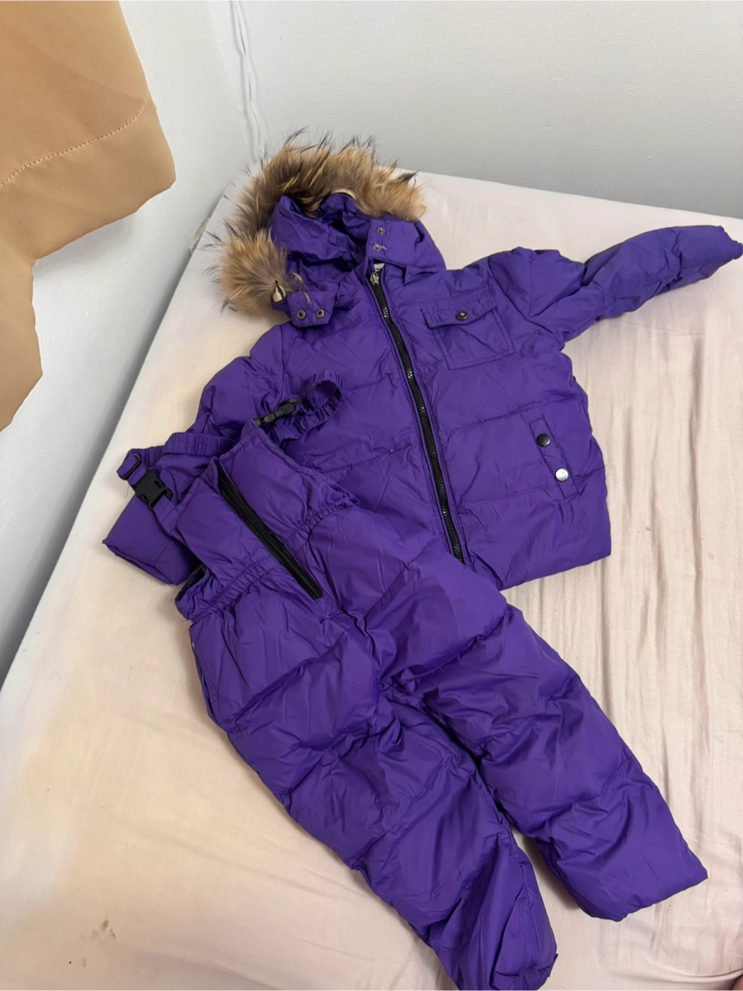 Kids Purple Padded Snowsuit Size 3T