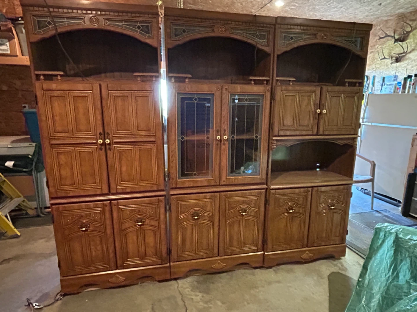 Vintage Wood Wall Unit/Entertainment Center - photo 2