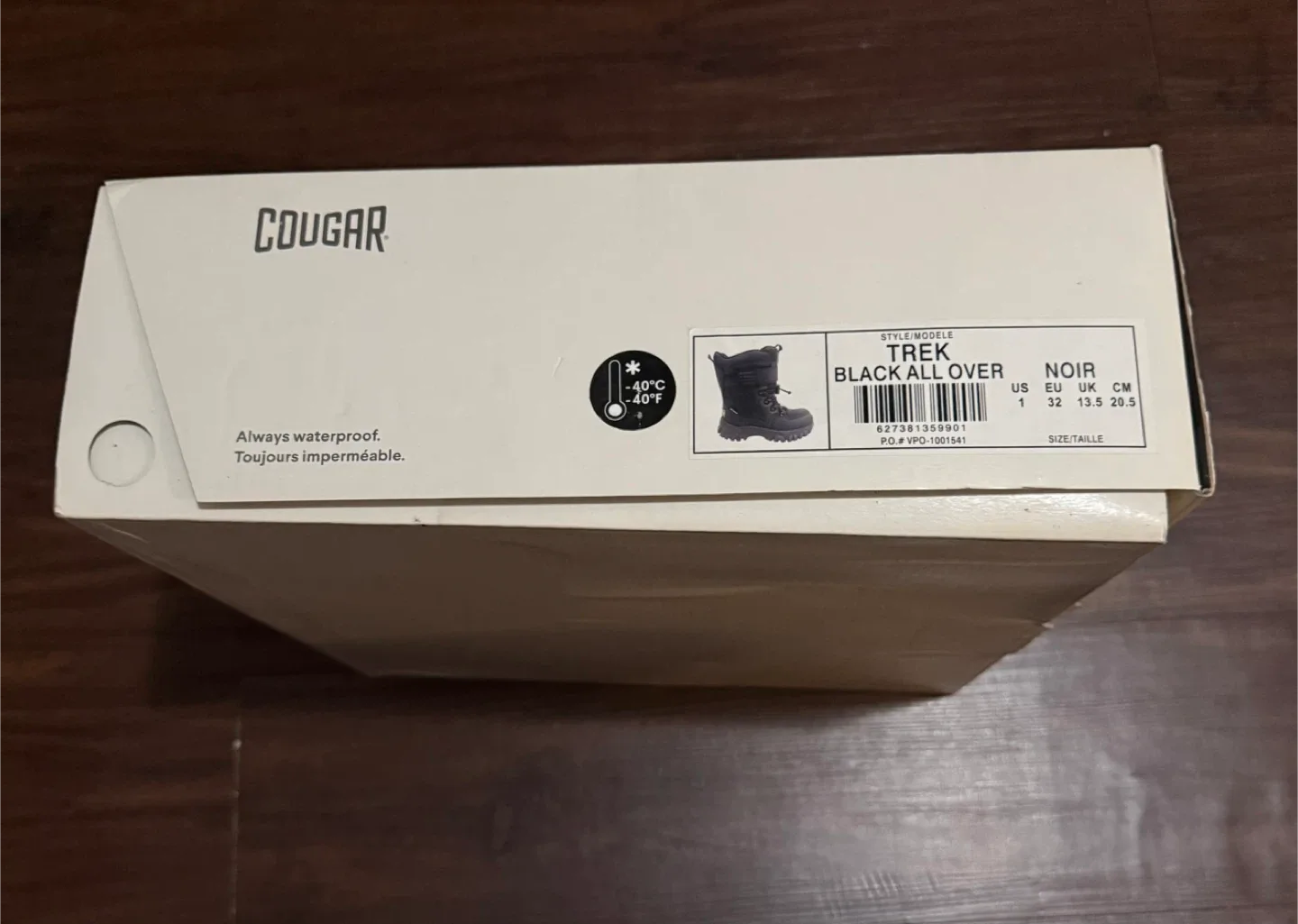 Cougar Trek Black All Over Boots - Size 1 image indicator(2)