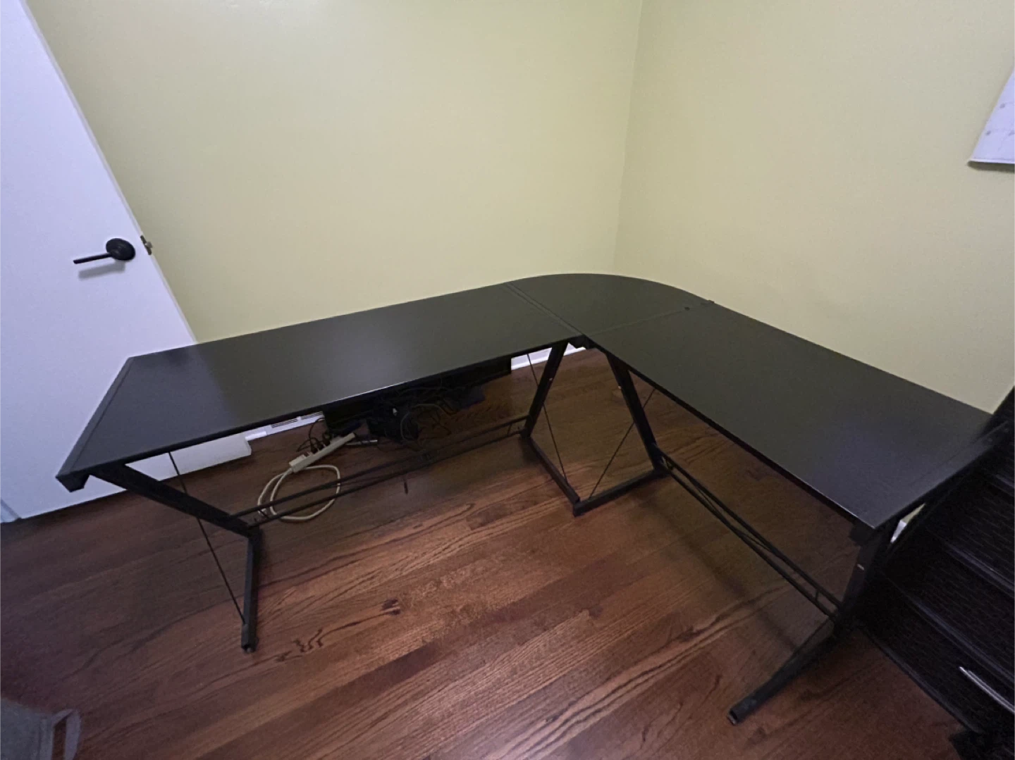 Black L-Shaped Desk