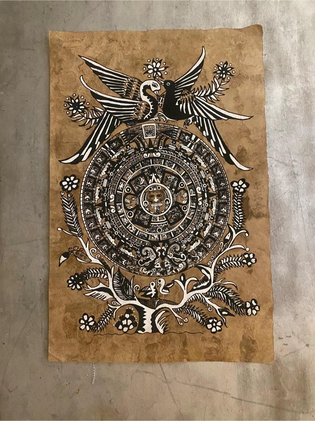 Handmade Aztec Calendar Art - photo 3