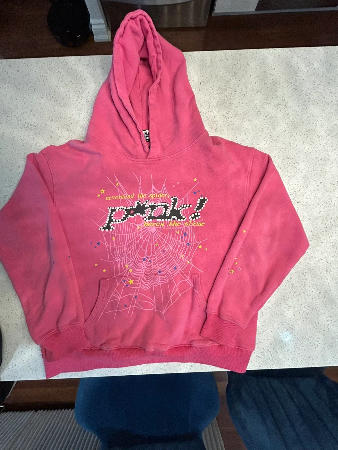 SP5DER Pink Hoodie - Size L thumbnail