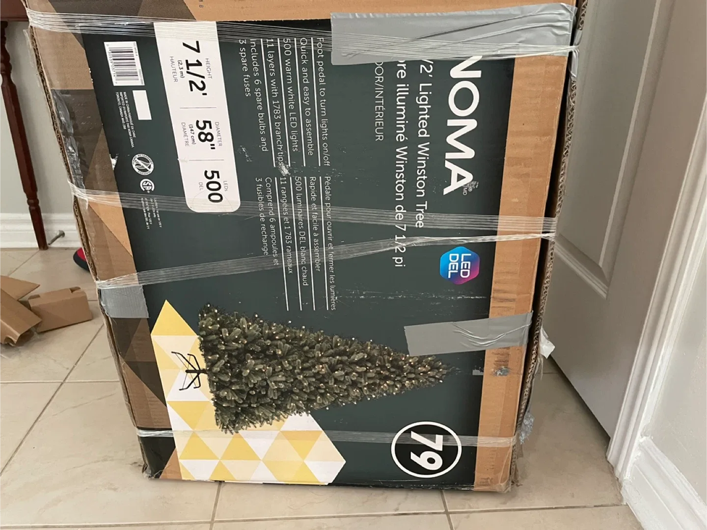 NOMA 7.5' Lighted Winston Tree - Like New! image indicator(2)