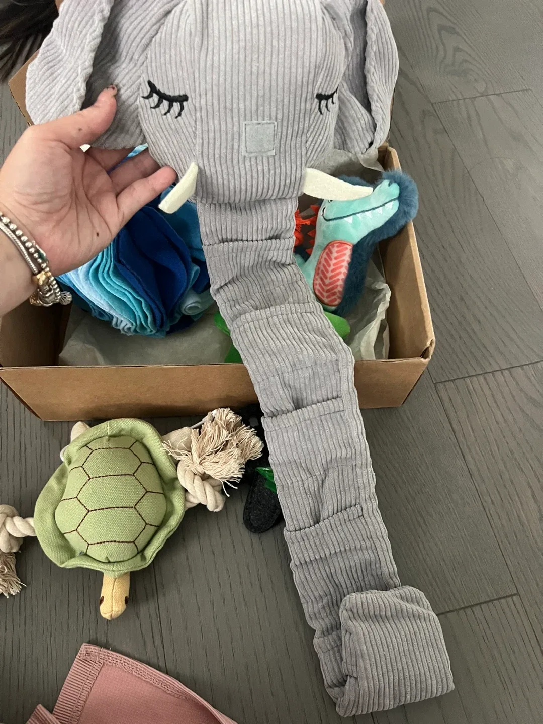 Assorted Plush Dog Toys in Box image indicator(3)