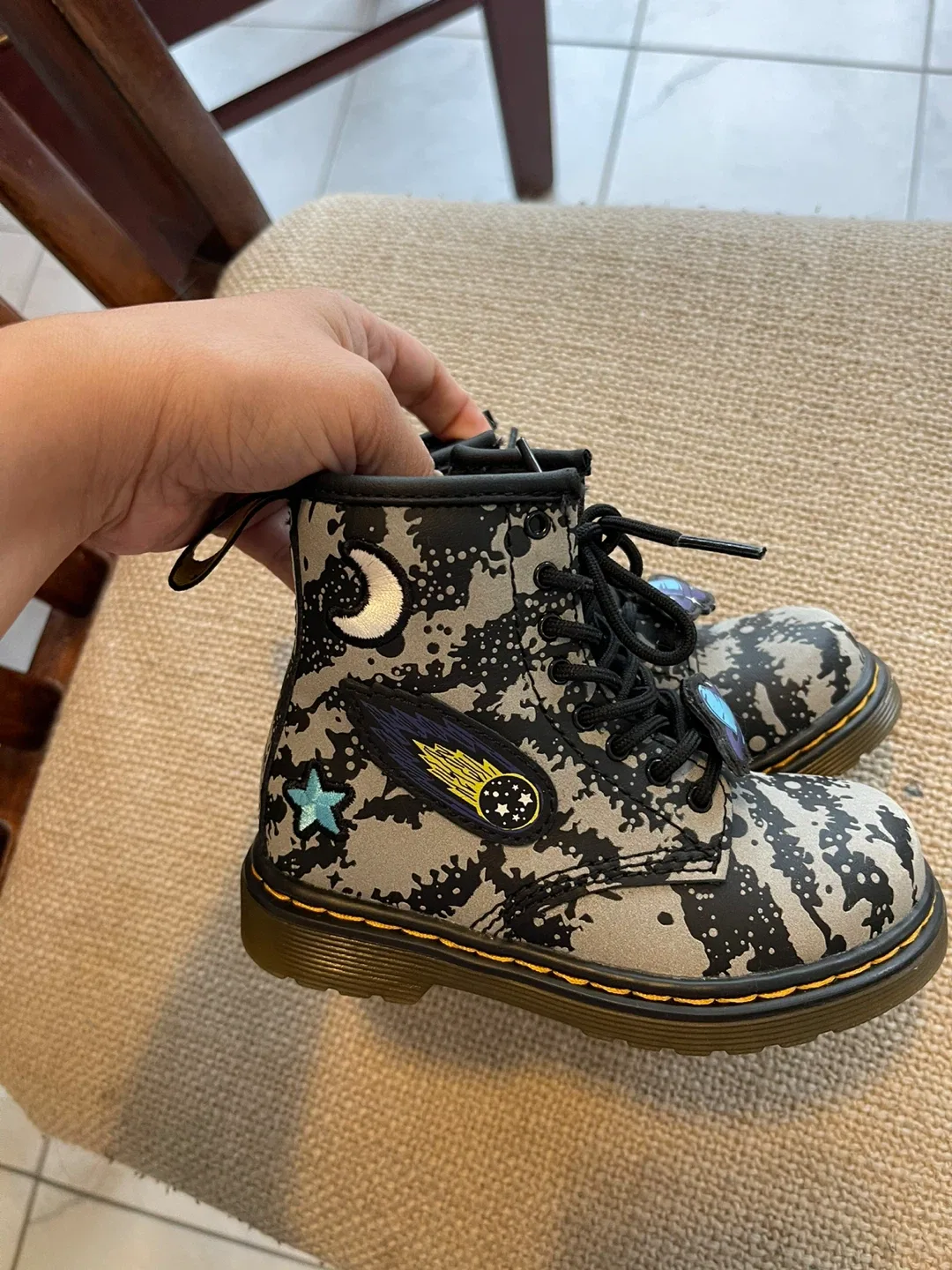 Dr. Martens “HARD TO FIND” TODDLER 1460 SPACE HYDRO BOOTS size 8 image indicator(7)